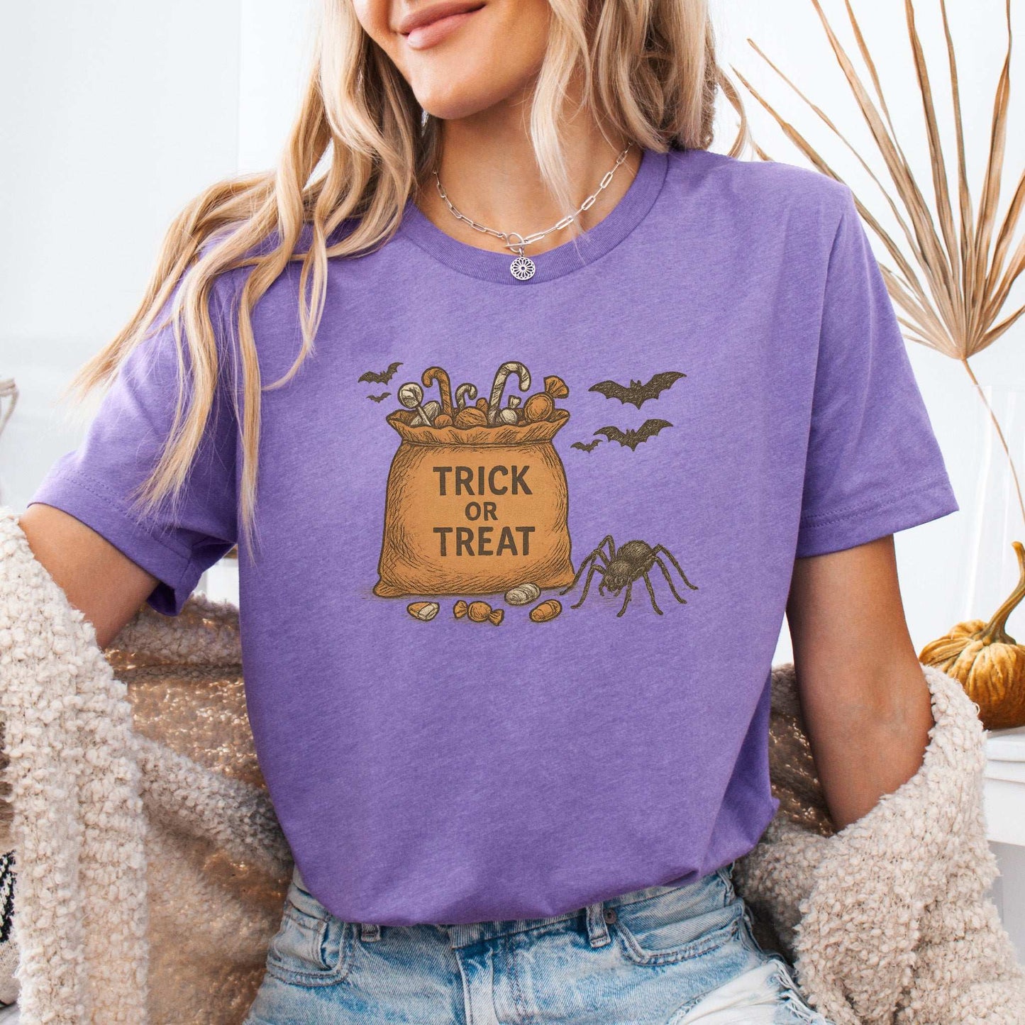 Trick or Treat Bag T-Shirt – Vintage Spooky Halloween Candy Tee