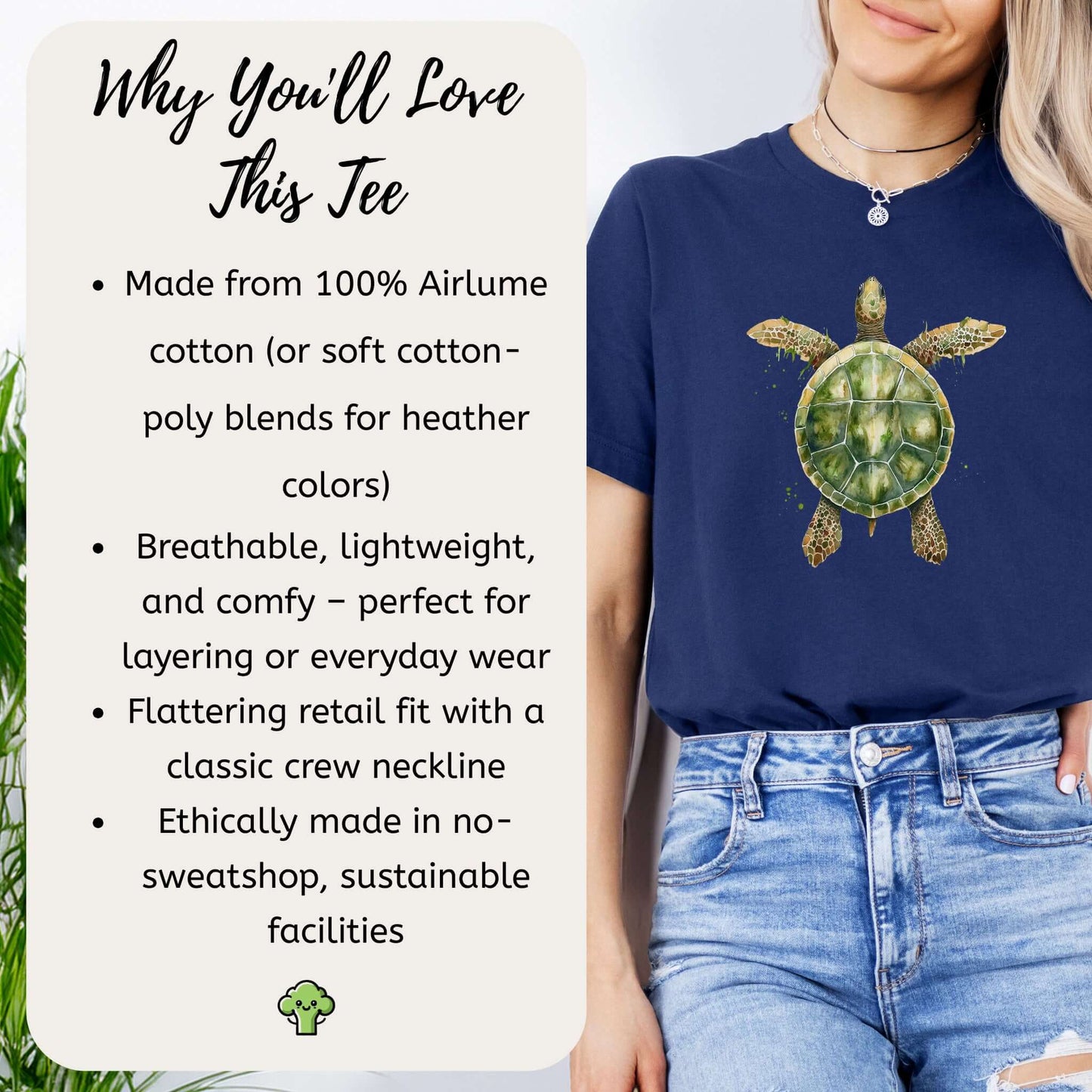Watercolor Turtle T-Shirt – Artistic Ocean Spirit Animal Tee