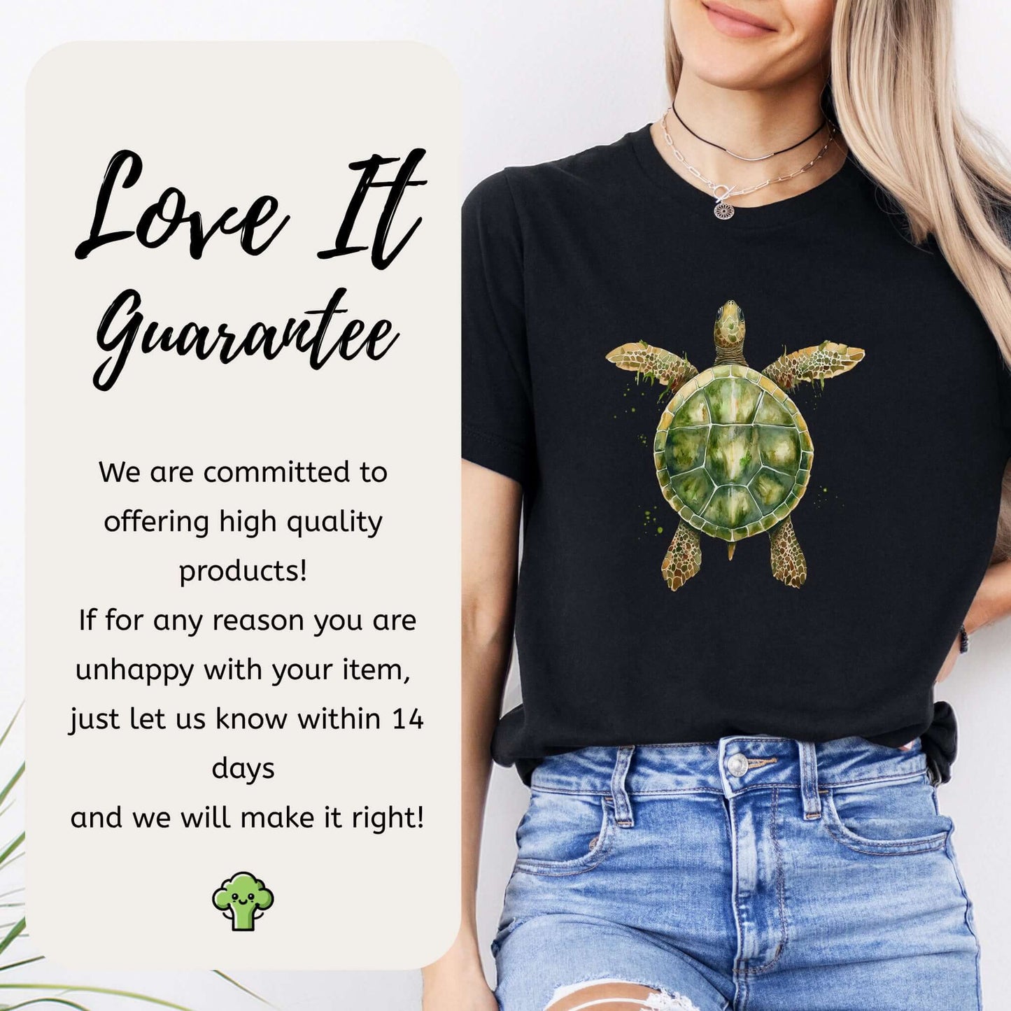 Watercolor Turtle T-Shirt – Artistic Ocean Spirit Animal Tee