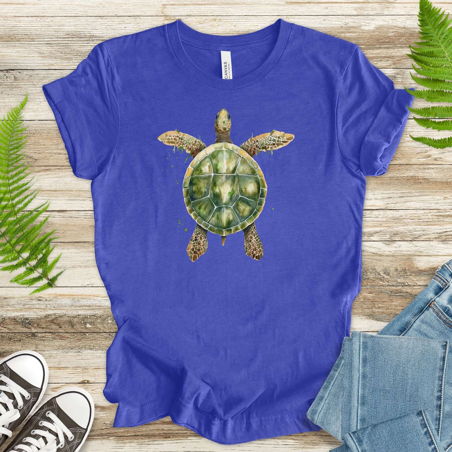 Watercolor Turtle T-Shirt – Artistic Ocean Spirit Animal Tee