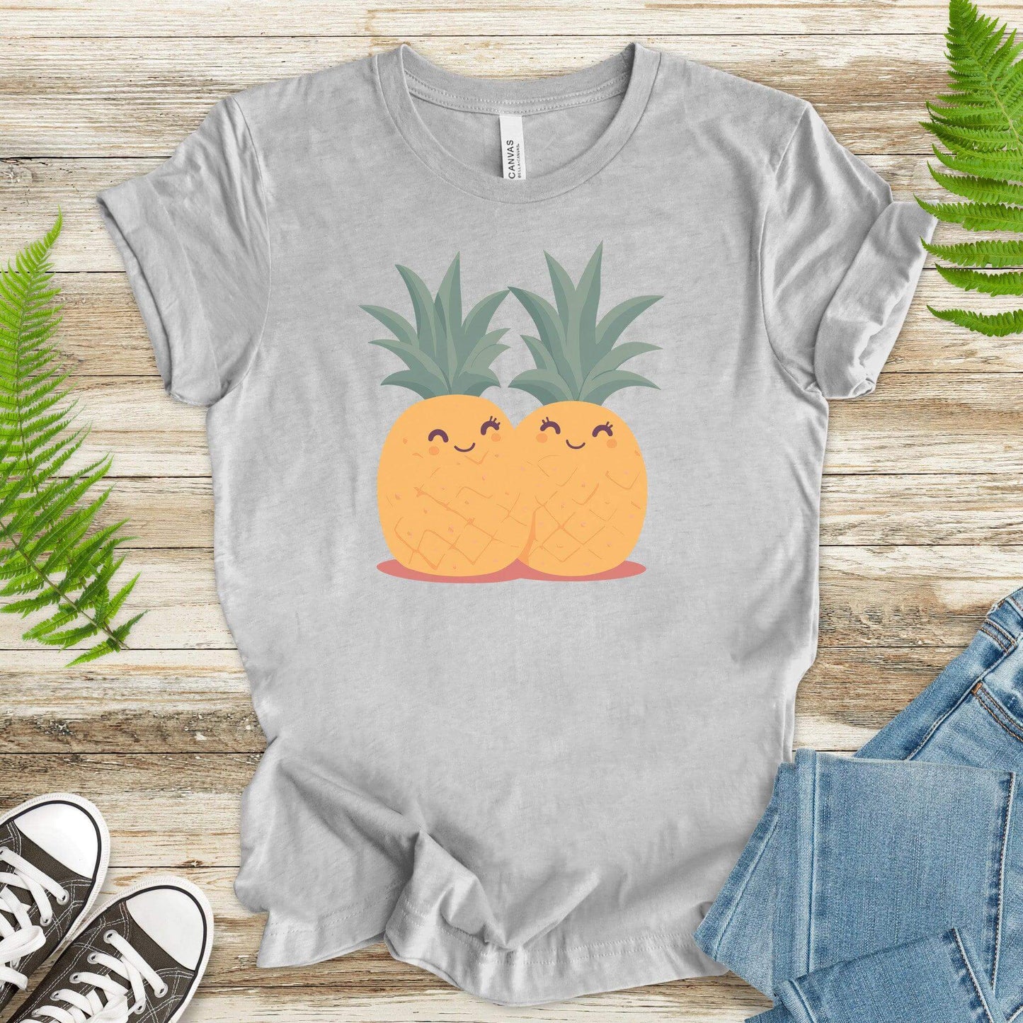 Pineapple Love – Hugging Fruit T-Shirt - TShirtree
