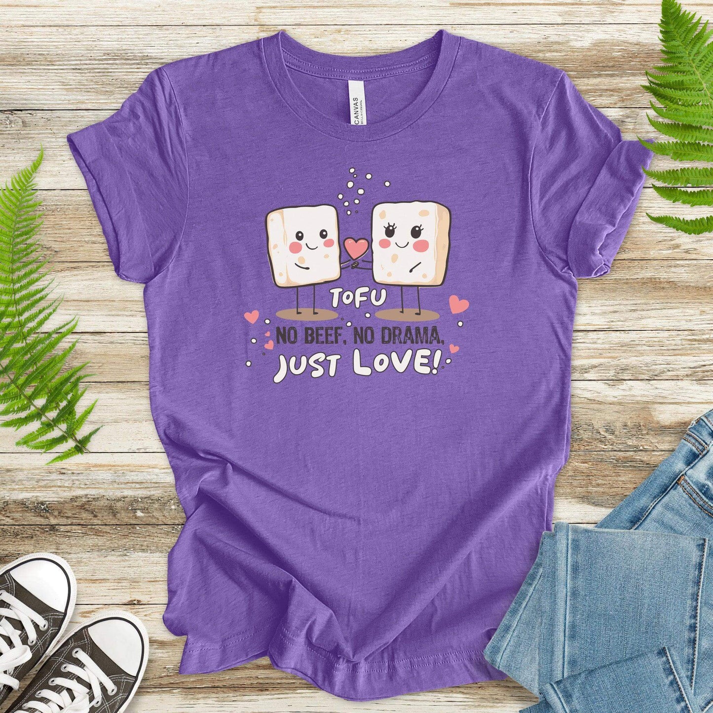 No Beef, No Drama, Just Love – Tofu Couple T-Shirt - TShirtree