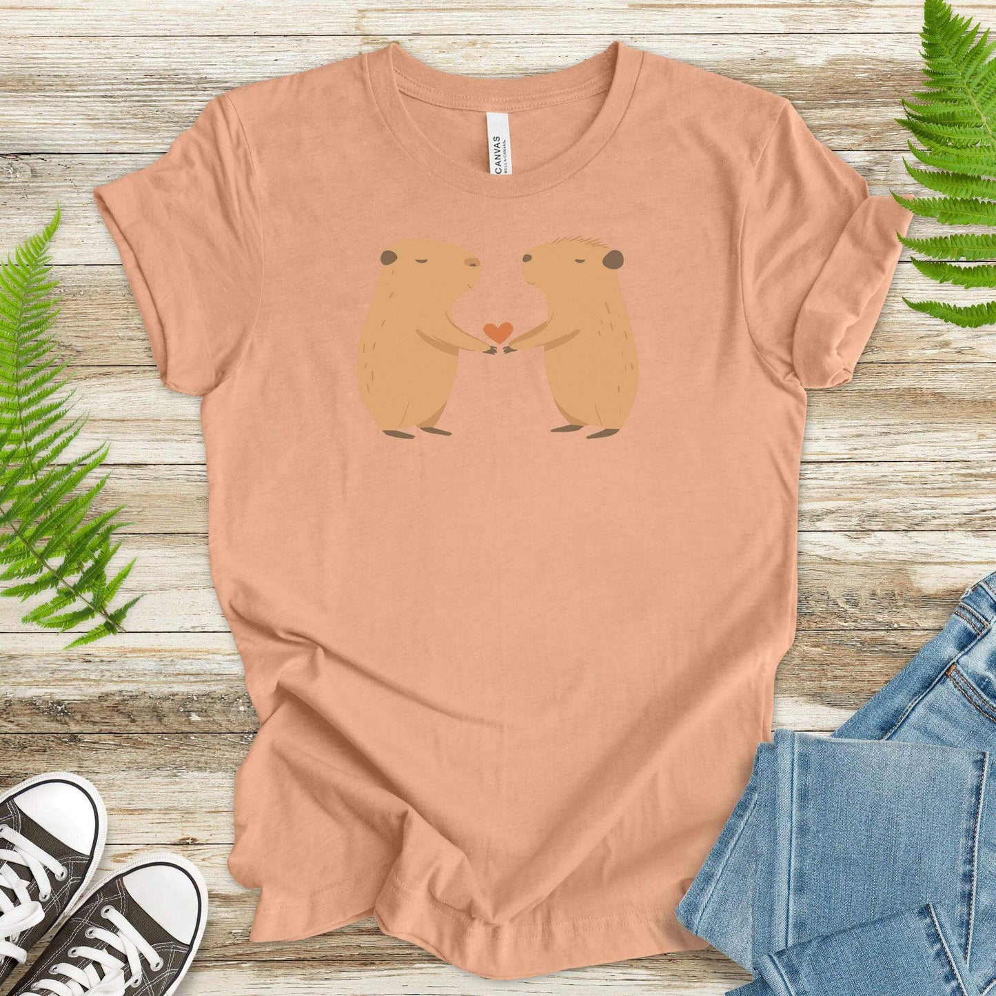 Capybara Love: The Chillest Romance T-Shirt - TShirtree