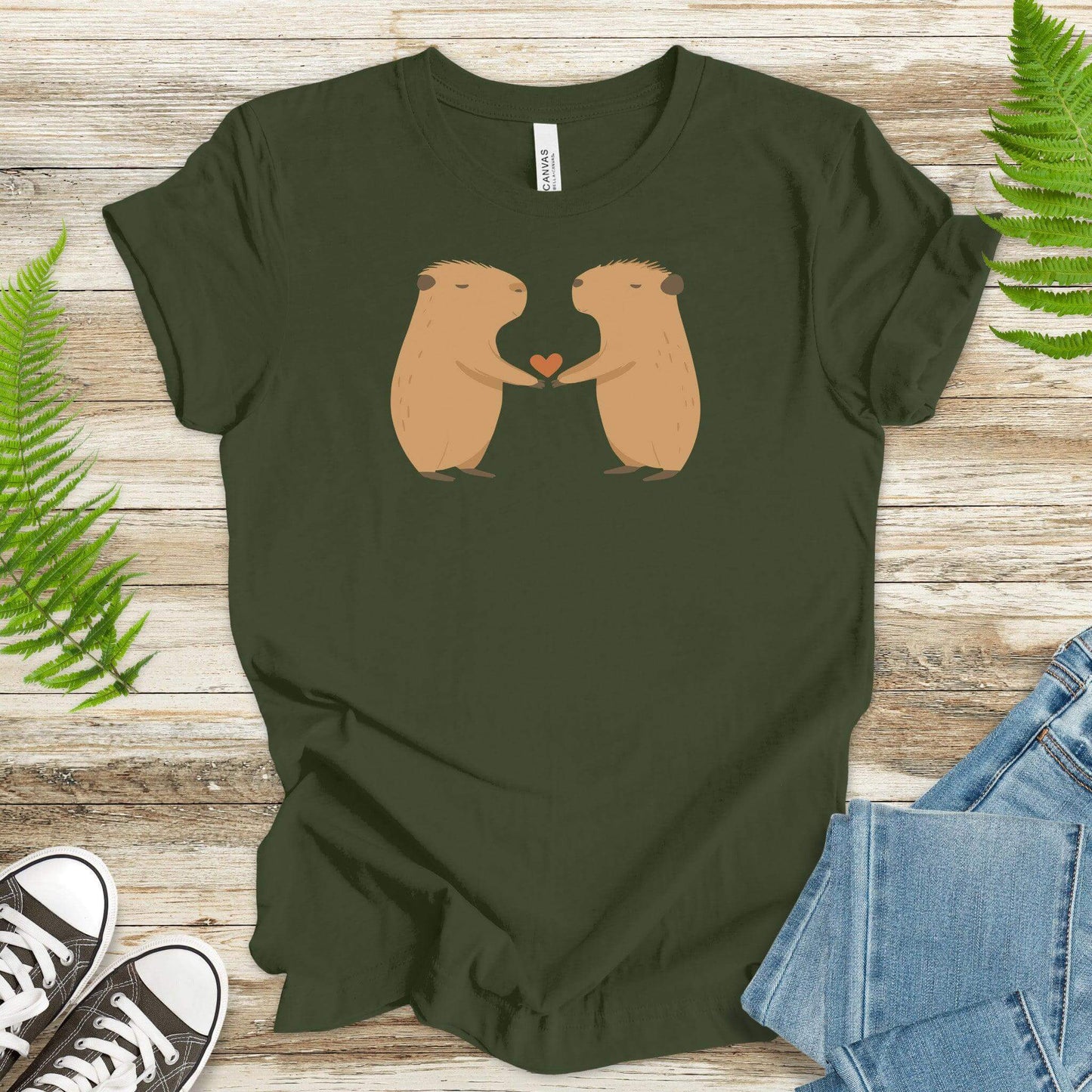 Capybara Love: The Chillest Romance T-Shirt - TShirtree