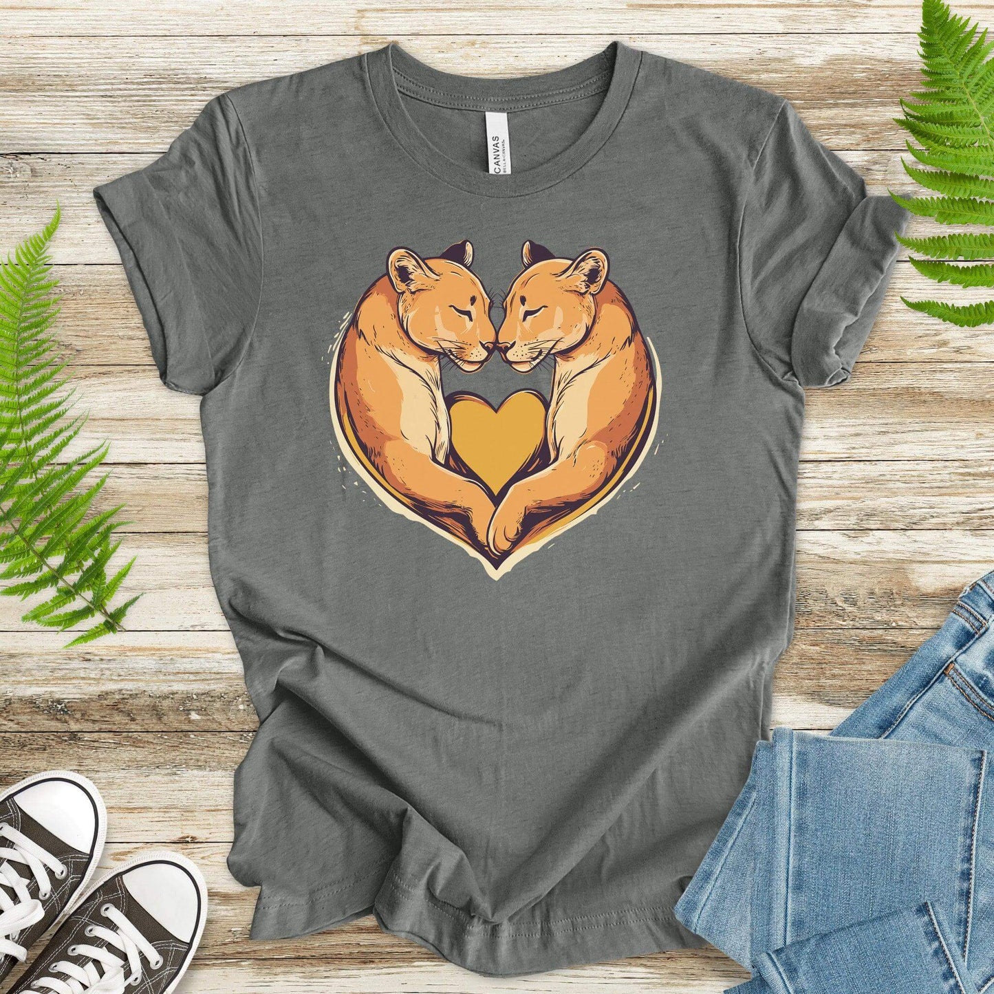 Purrfect Love: Puma Heart T-Shirt - TShirtree