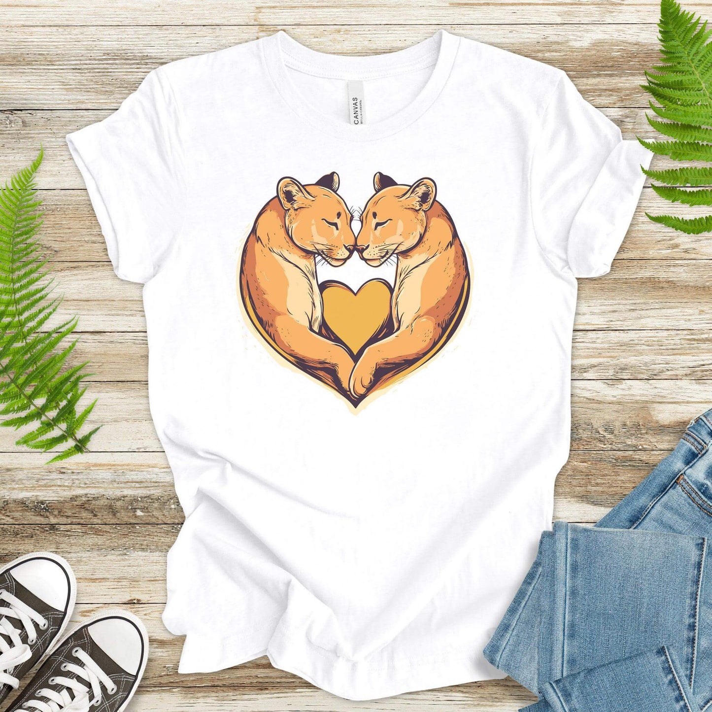 Purrfect Love: Puma Heart T-Shirt - TShirtree