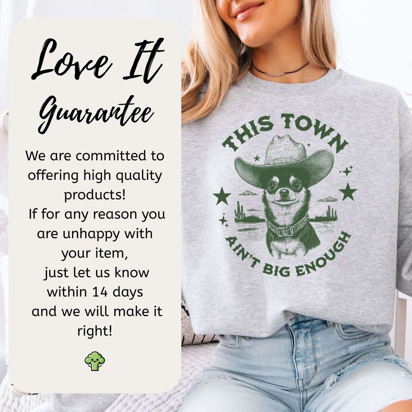 Chihuahua Sheriff Showdown Sweatshirt – Funny Dog Mom & Wild West Swetshirt