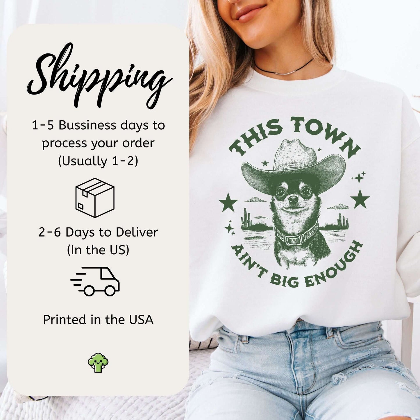 Chihuahua Sheriff Showdown Sweatshirt – Funny Dog Mom & Wild West Swetshirt
