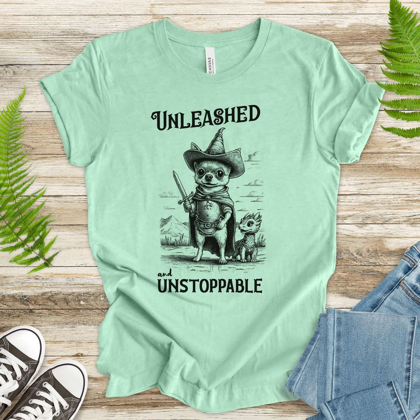 Chihuahua & Tiny Dragon Vintage T-Shirt