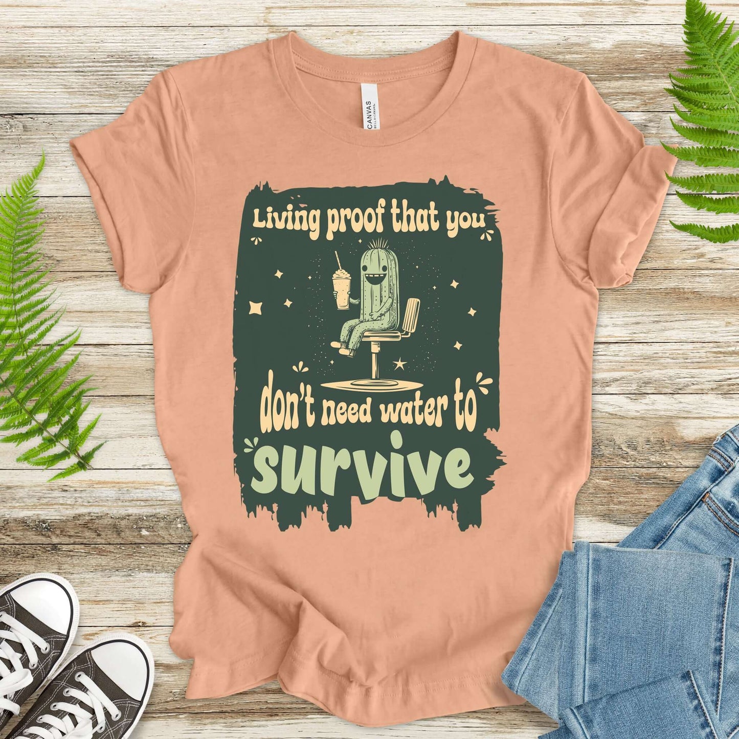 The Cool Cactus Thriving on Style T-Shirt