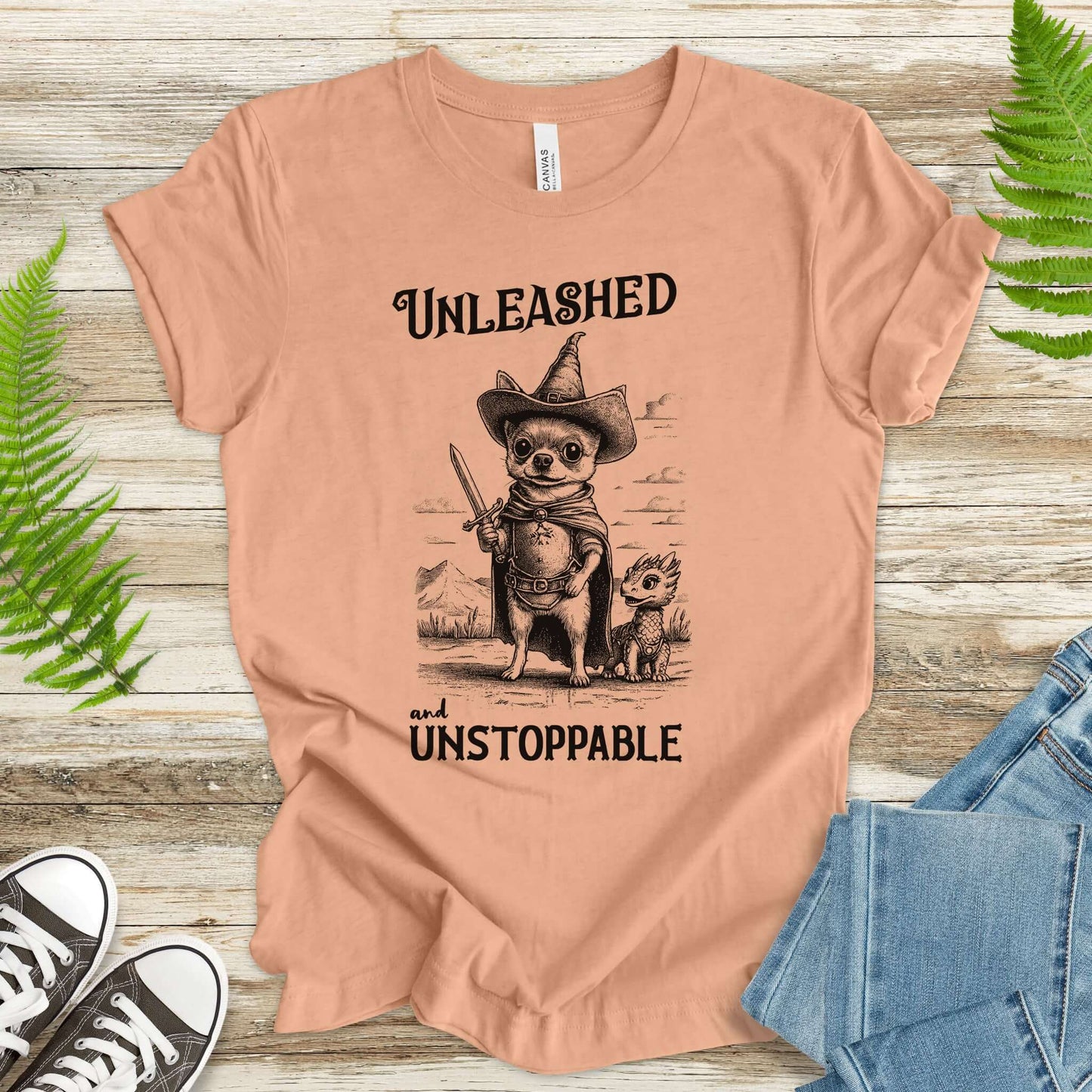 Chihuahua & Tiny Dragon Vintage T-Shirt