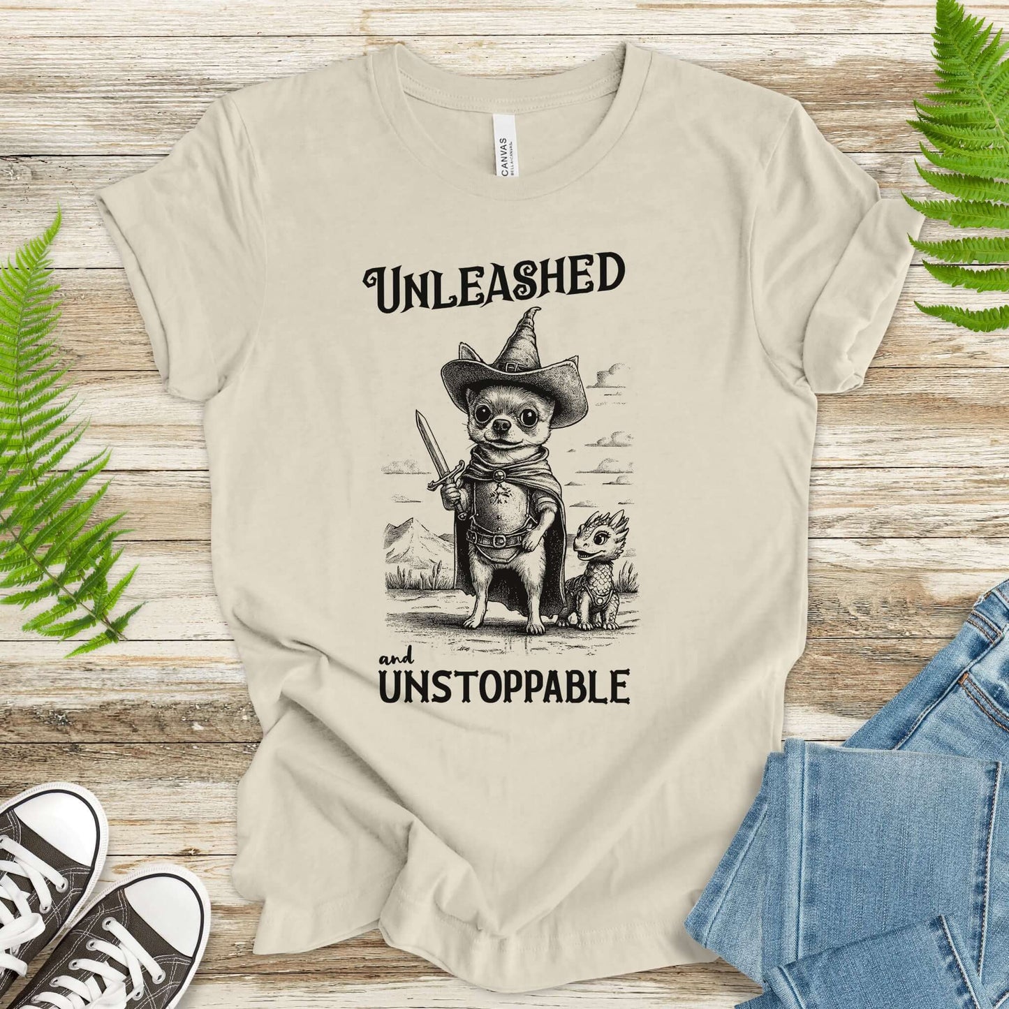 Chihuahua & Tiny Dragon Vintage T-Shirt
