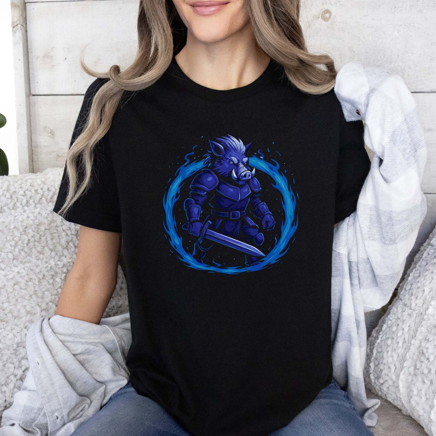 Coldfire Warthog Warrior Fantasy T-Shirt