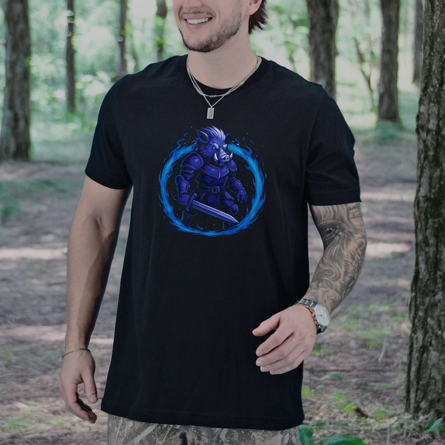 Coldfire Warthog Warrior Fantasy T-Shirt