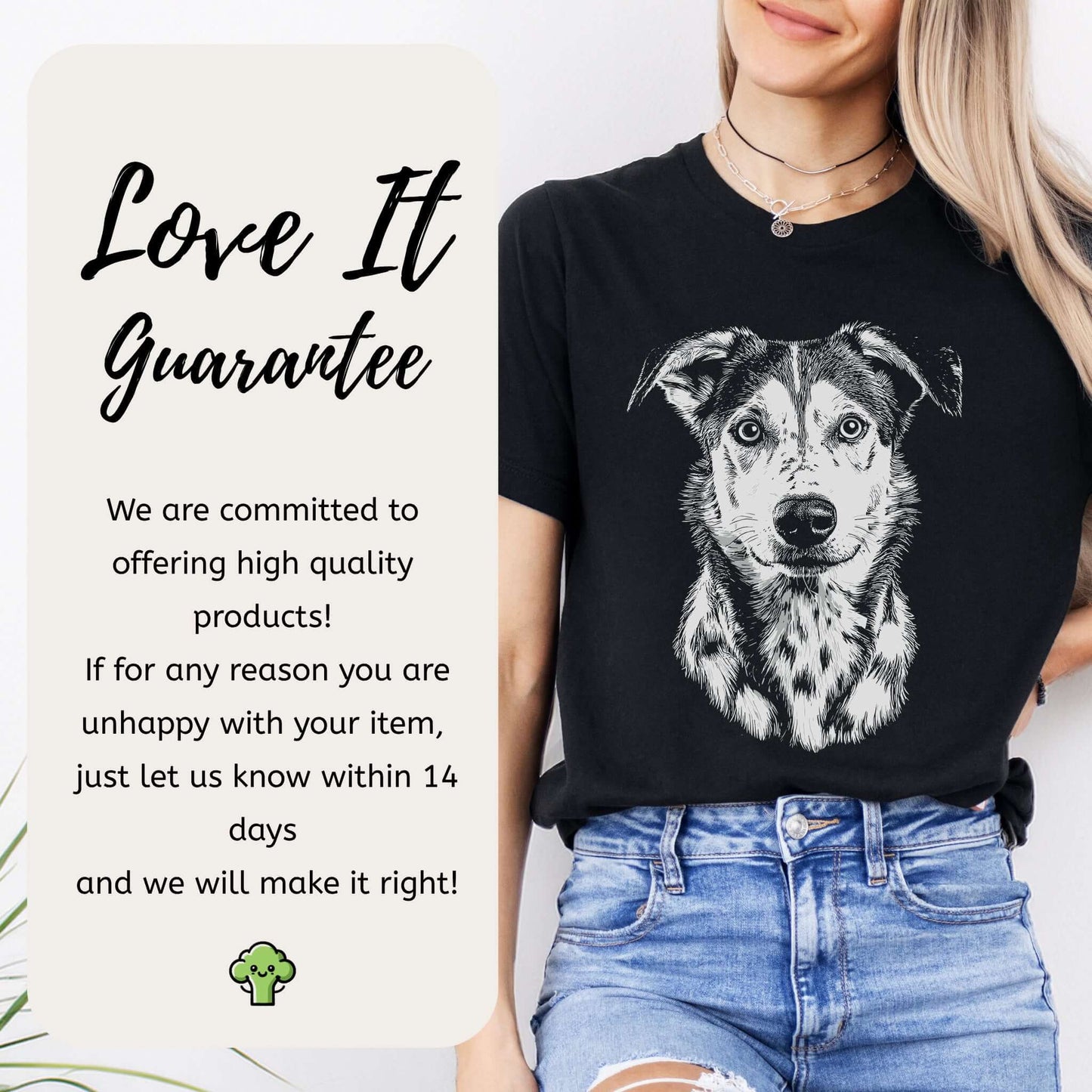 Realistic Husky Dog Lover T-Shirt – Vintage Style Pet Portrait Tee