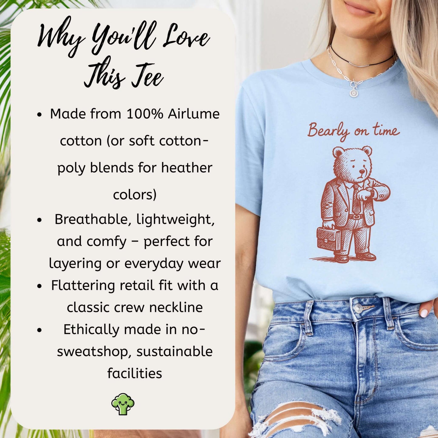 Bearly On Time Business Bear T-Shirt