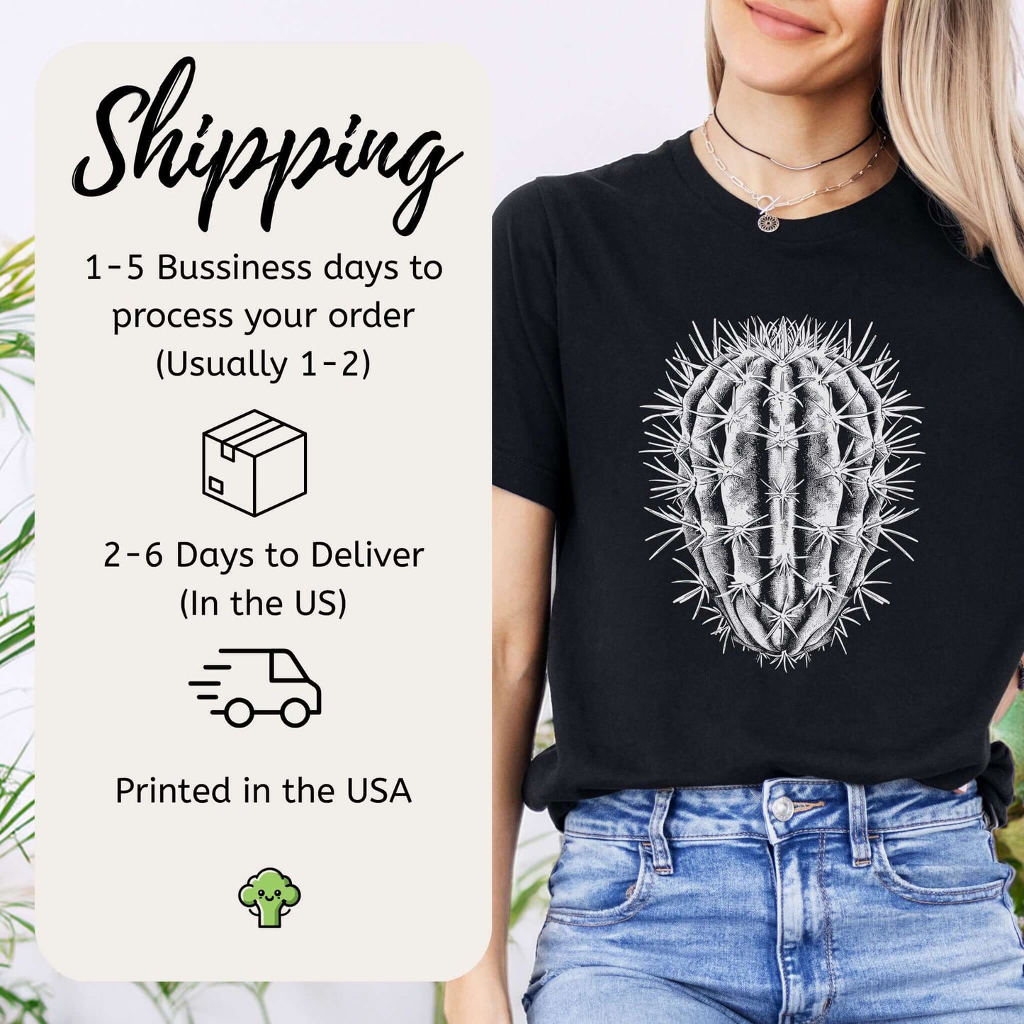 Cactus Illustration T-Shirt – Desert Adventure Style