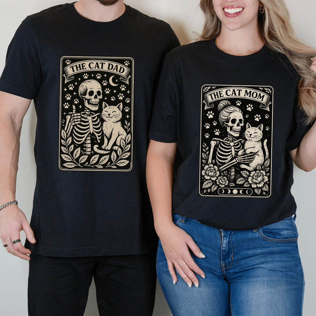 The Cat Mom Skeleton Tarot T-Shirt