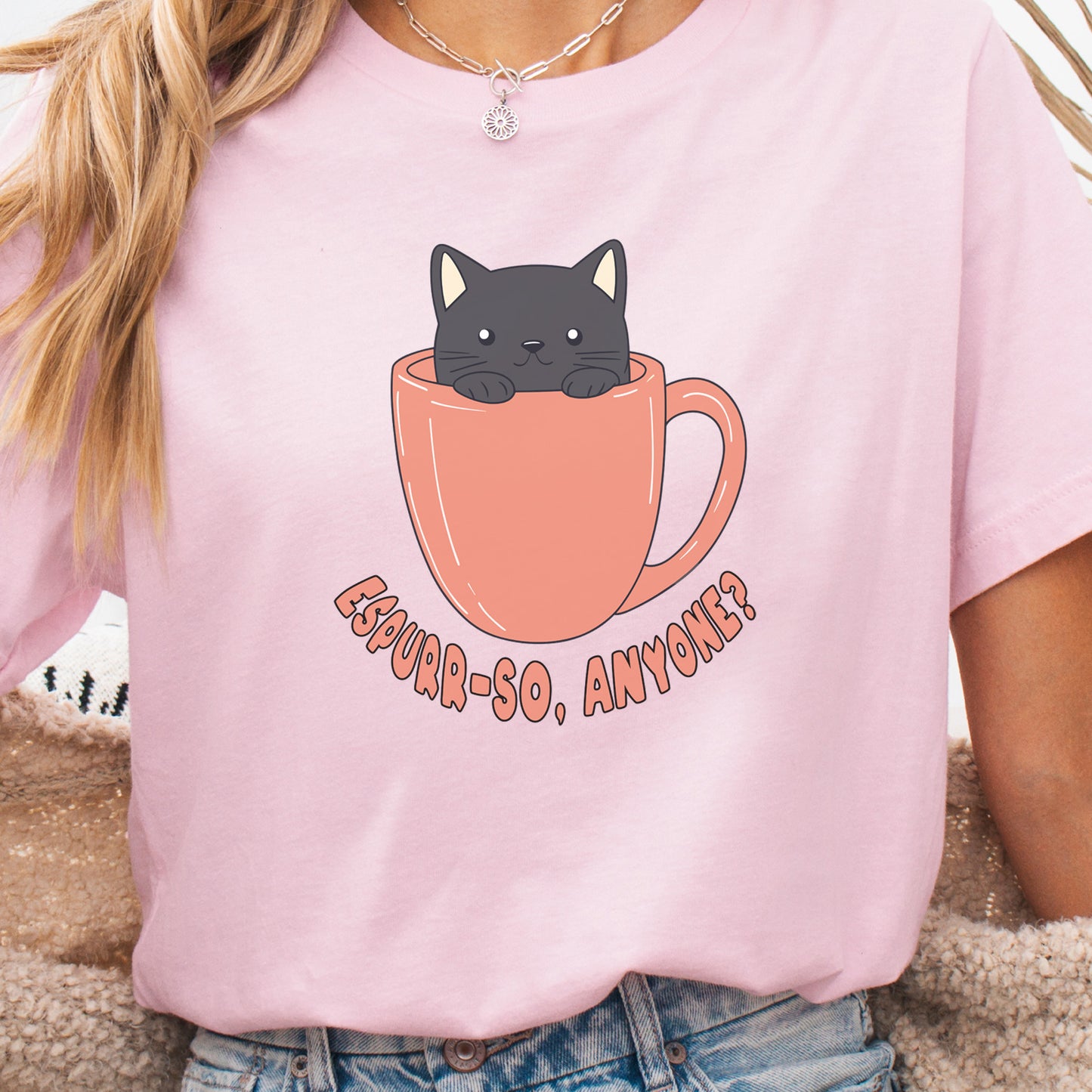 Espurr-so Anyone? β Black Cat Coffee T-Shirt