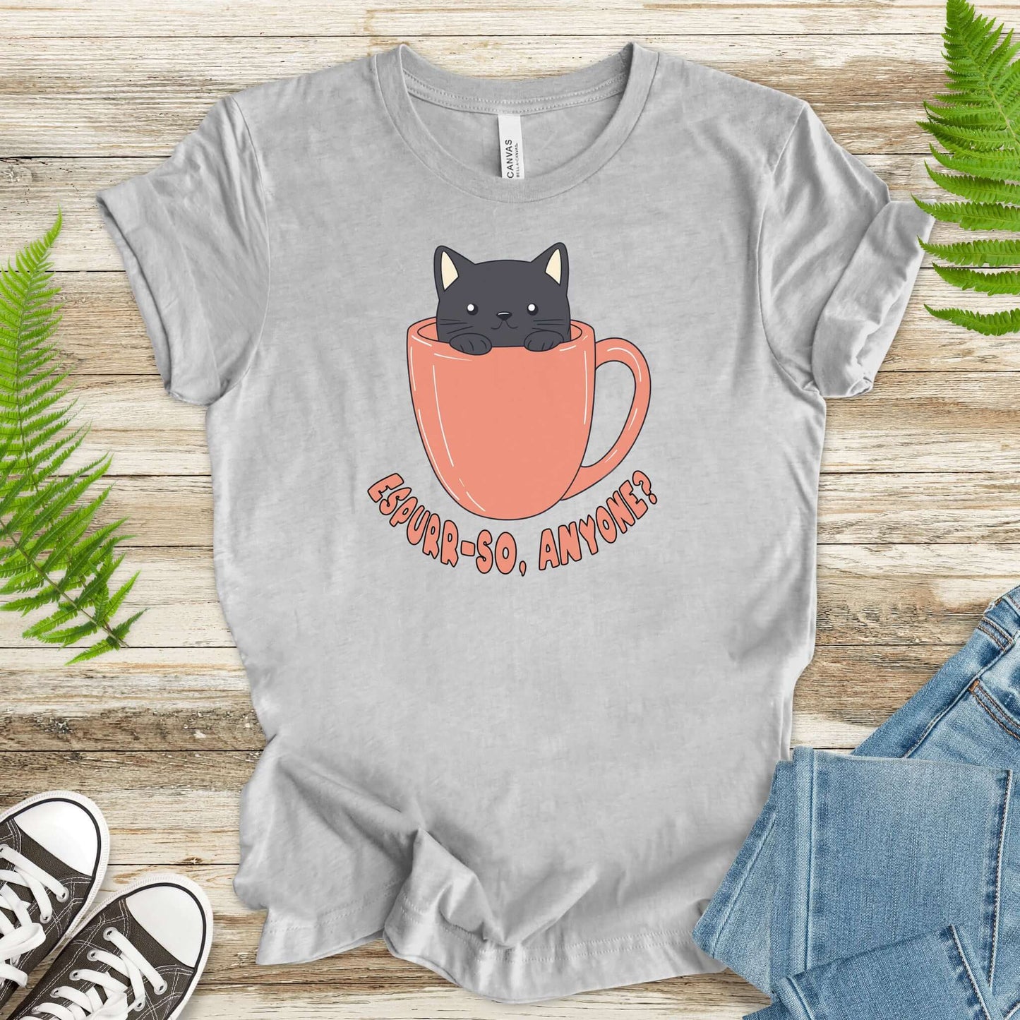 Espurr-so Anyone? β Black Cat Coffee T-Shirt