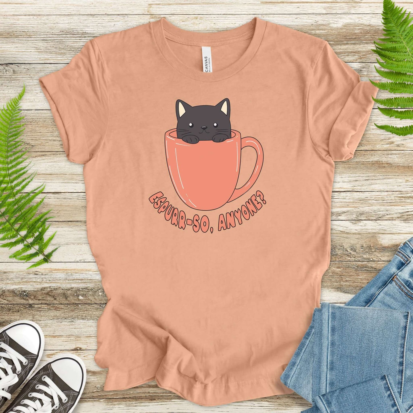 Espurr-so Anyone? β Black Cat Coffee T-Shirt