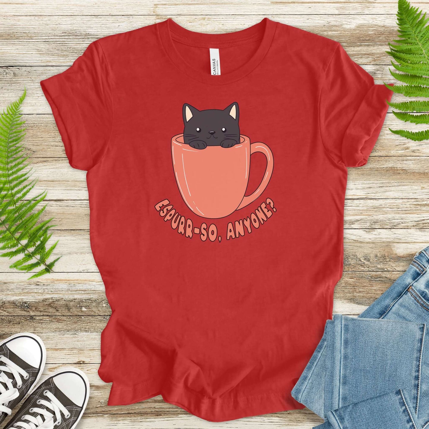 Espurr-so Anyone? β Black Cat Coffee T-Shirt