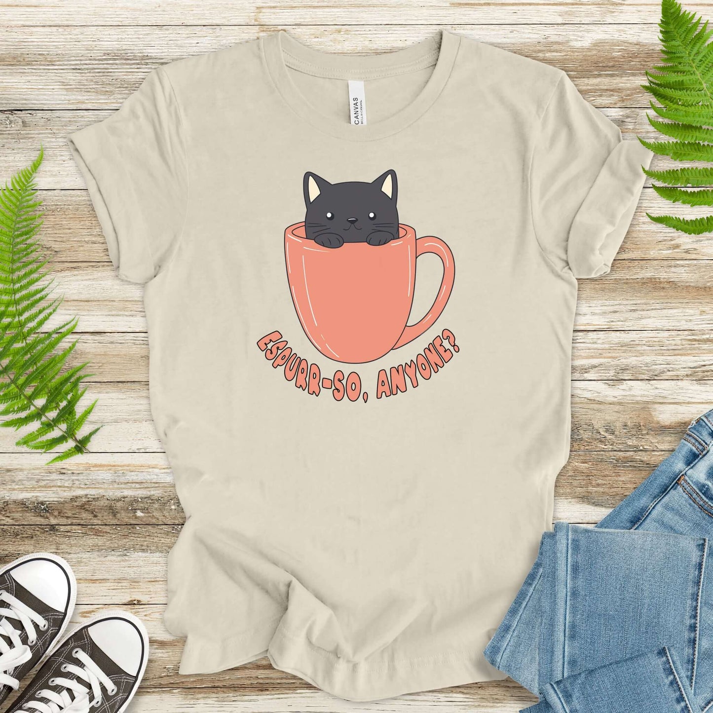 Espurr-so Anyone? β Black Cat Coffee T-Shirt