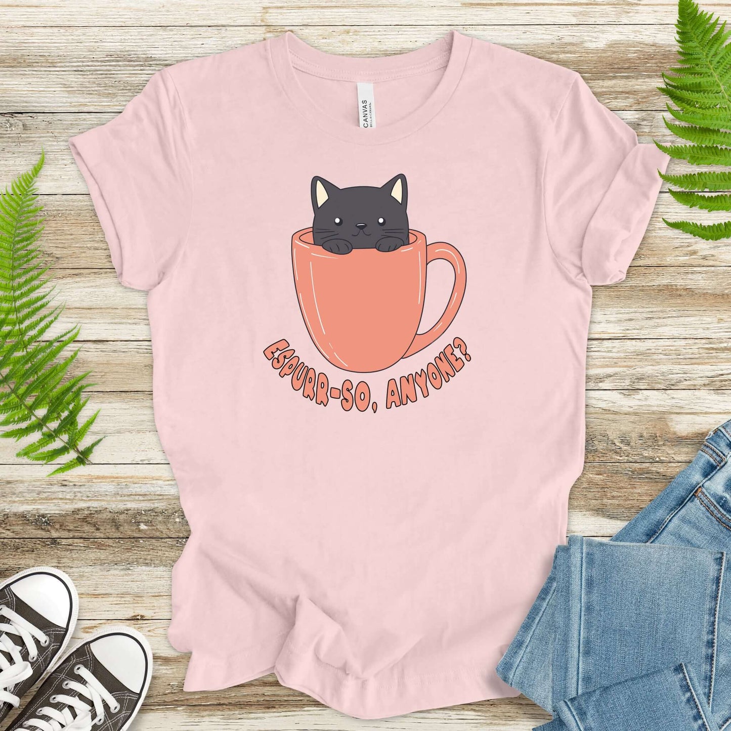Espurr-so Anyone? β Black Cat Coffee T-Shirt
