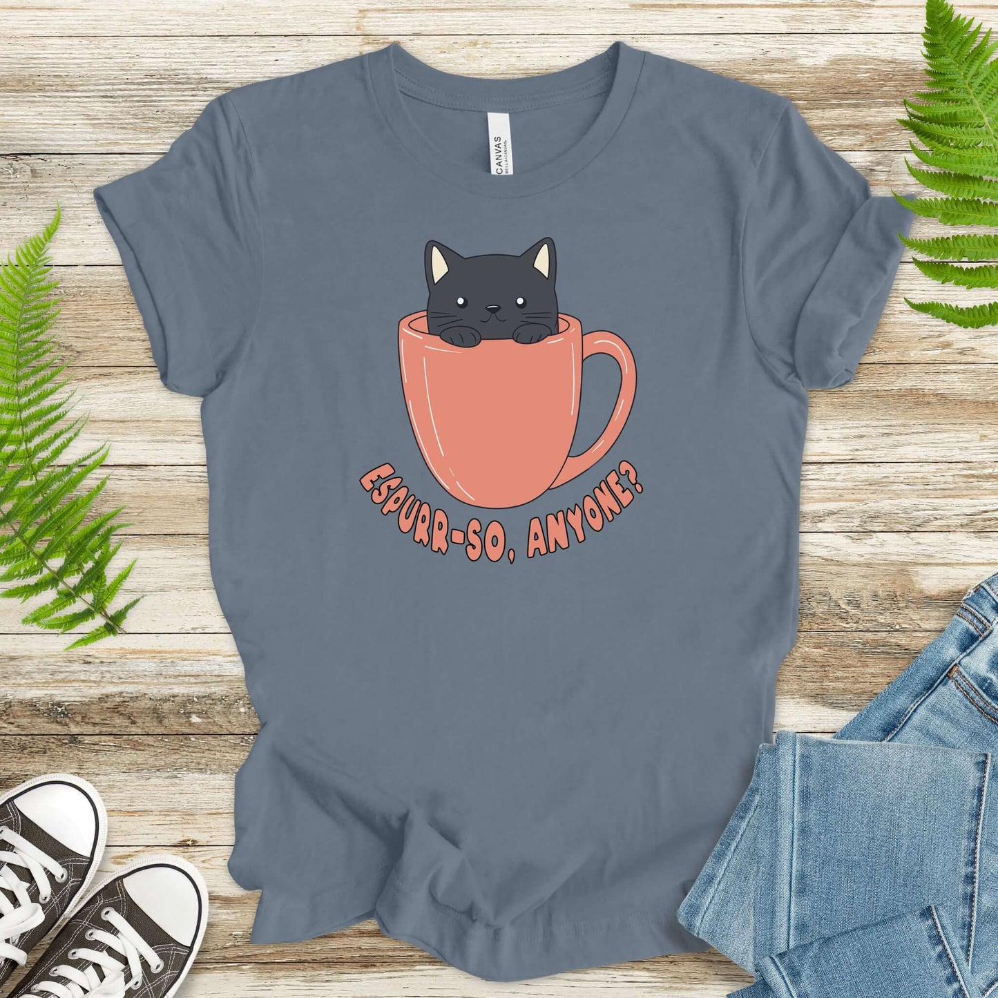Espurr-so Anyone? β Black Cat Coffee T-Shirt