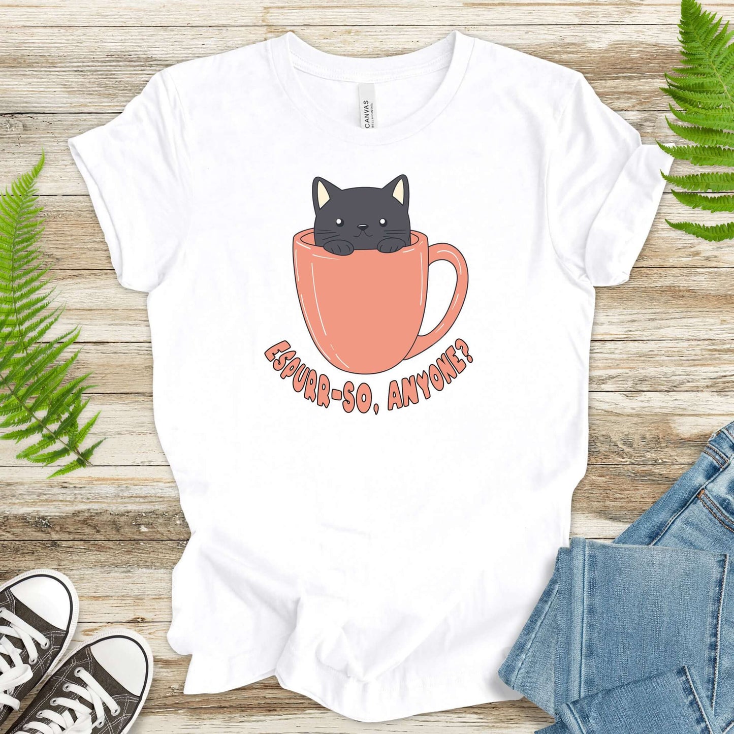 Espurr-so Anyone? β Black Cat Coffee T-Shirt
