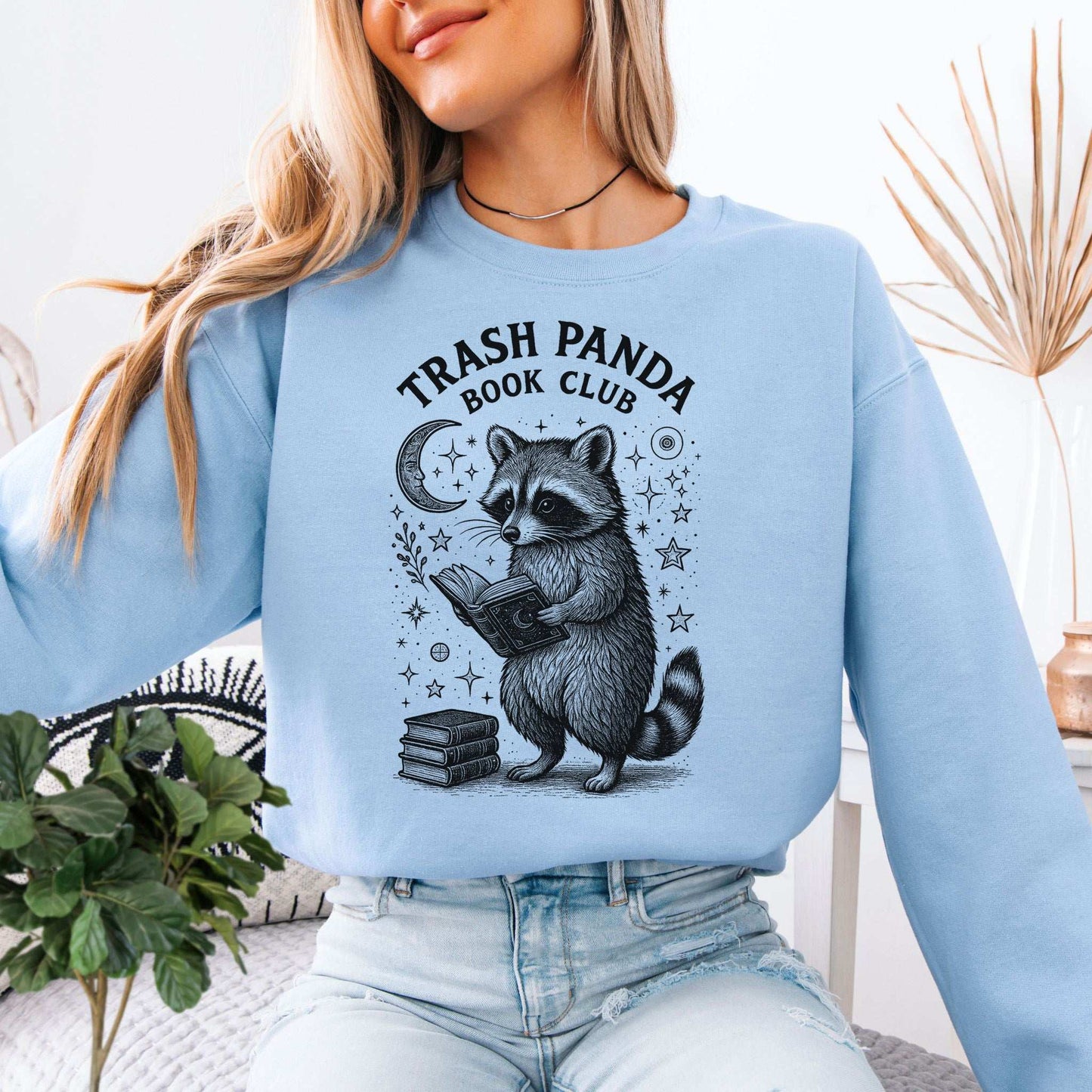 Raccoon Book Club Sweatshirt – Trash Panda Reader Gift for Nerdy Animal Fans