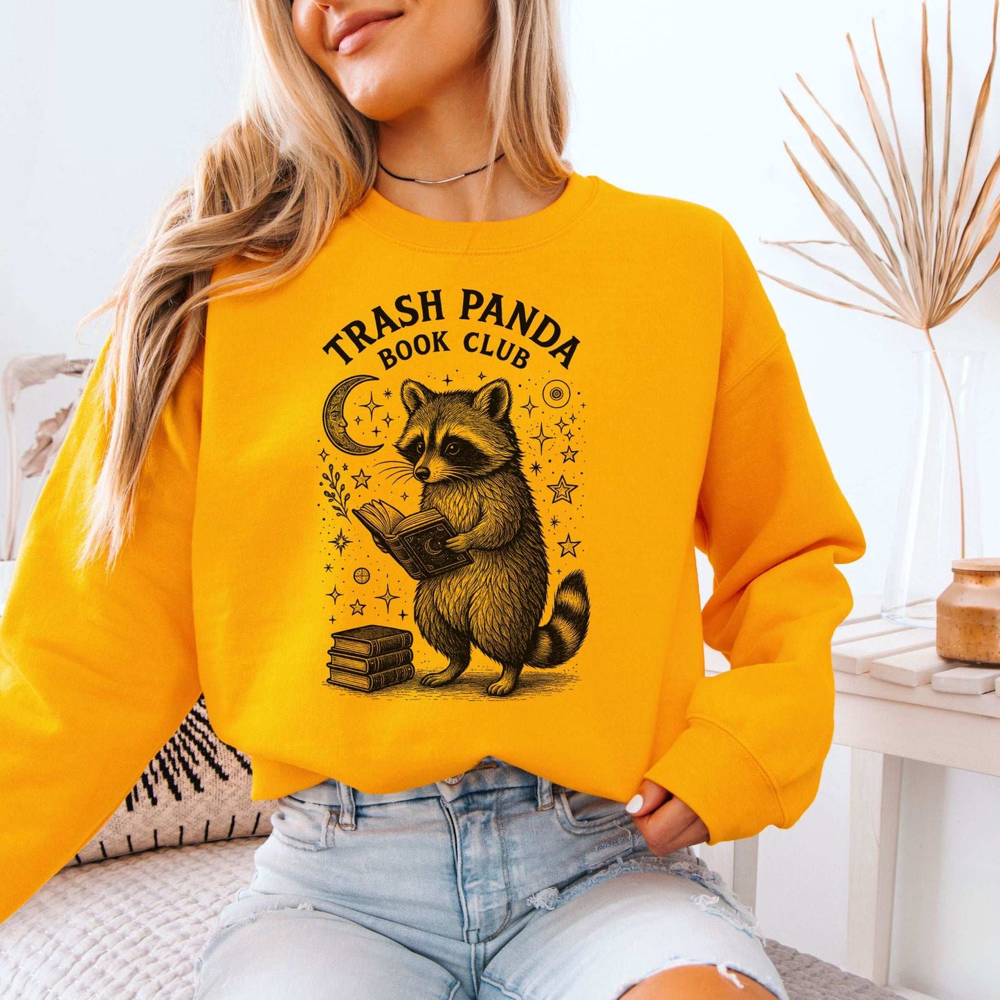 Raccoon Book Club Sweatshirt – Trash Panda Reader Gift for Nerdy Animal Fans