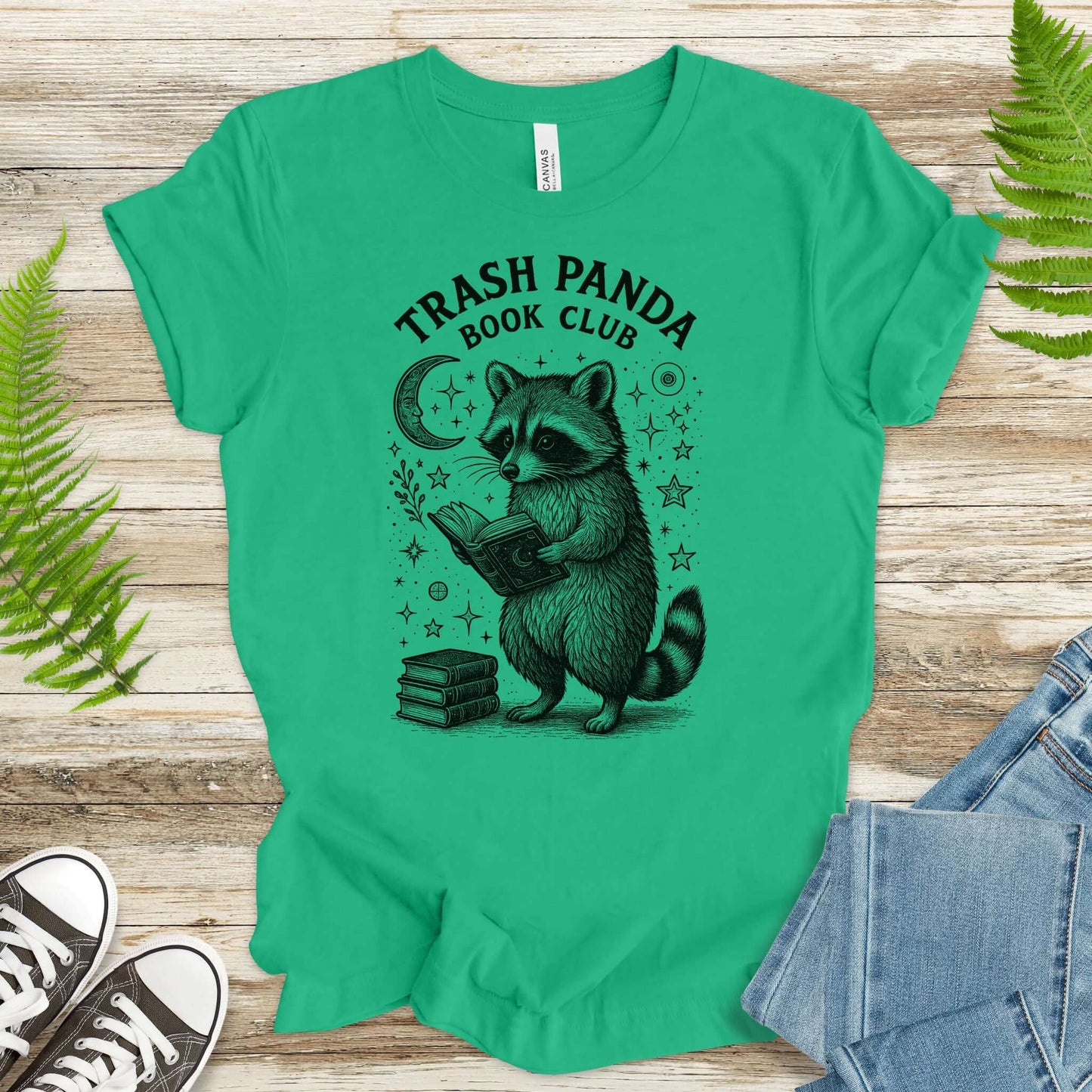 Raccoon Trash Panda Book Club T-Shirt