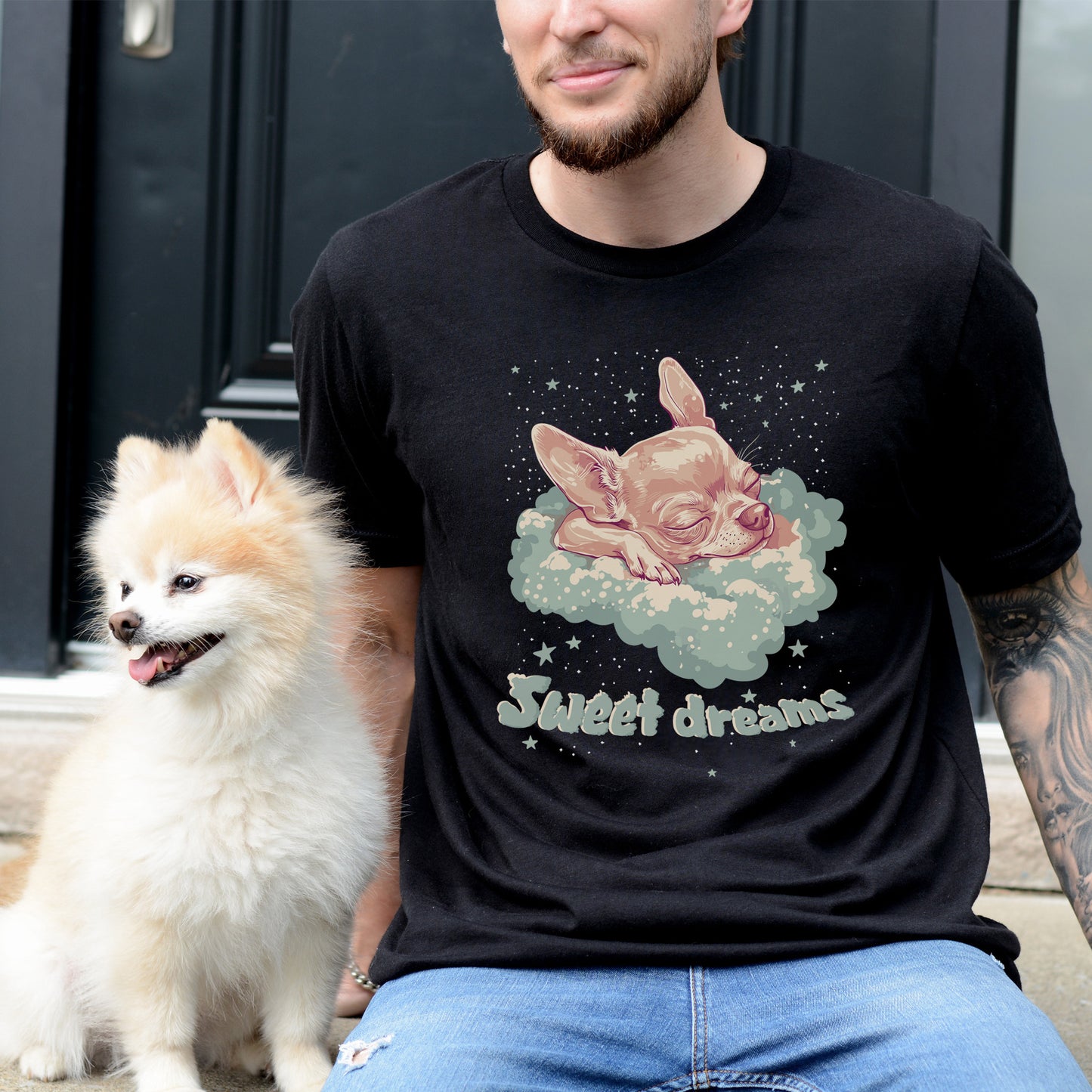 Sweet Dreams T-Shirt – Cute Sleeping Chihuahua Design