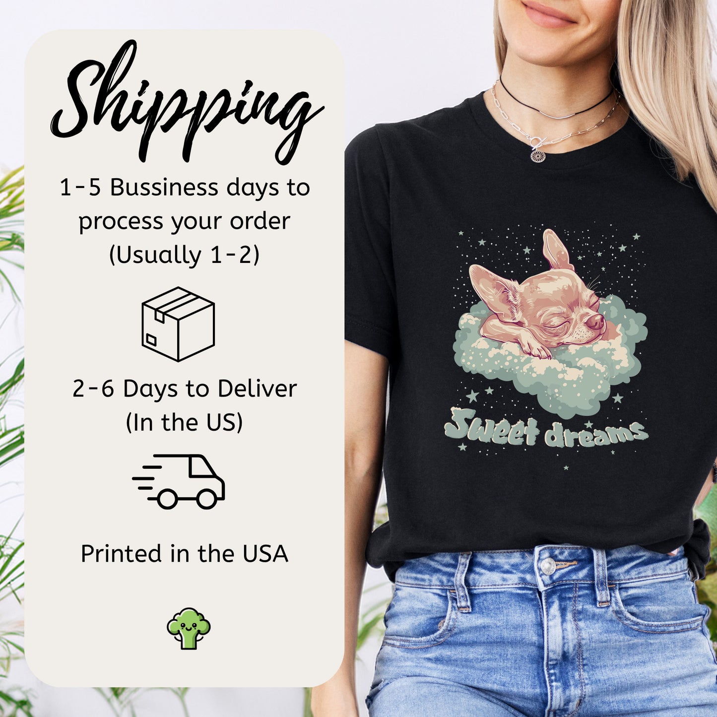Sweet Dreams T-Shirt – Cute Sleeping Chihuahua Design