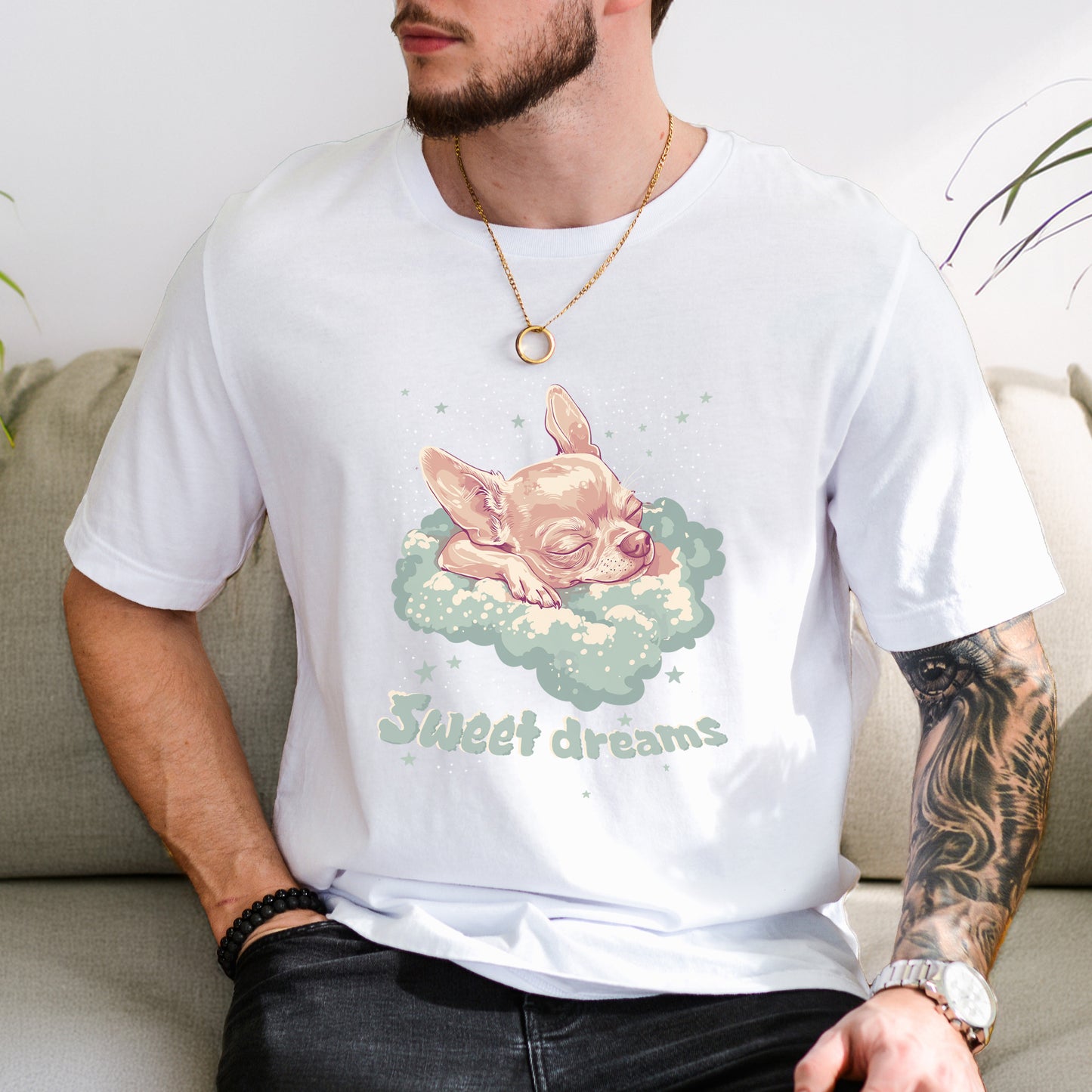 Sweet Dreams T-Shirt – Cute Sleeping Chihuahua Design
