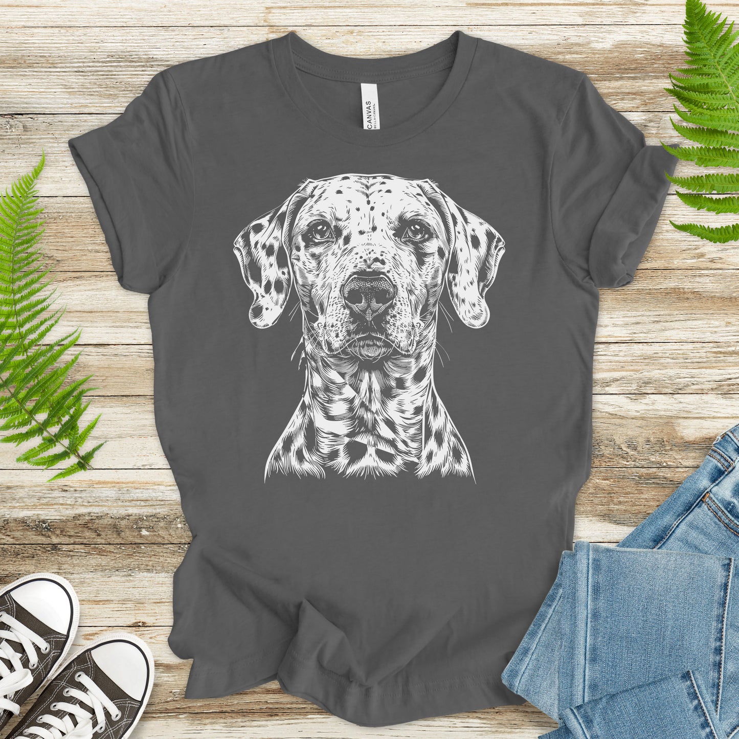 Dalmatian Dog Sketch T-Shirt – Vintage Spotted Pup Lover Tee