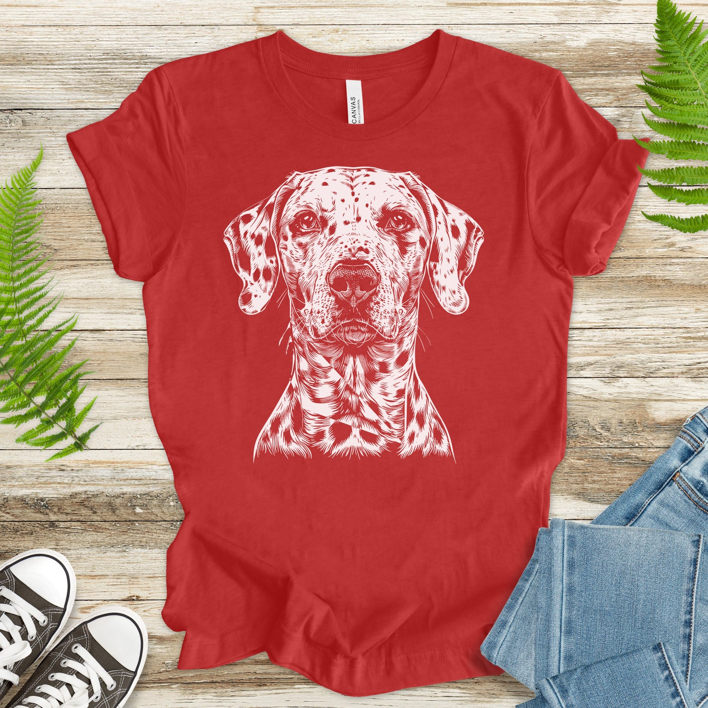 Dalmatian Dog Sketch T-Shirt – Vintage Spotted Pup Lover Tee