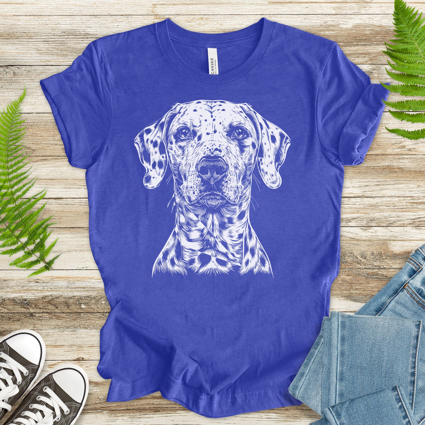 Dalmatian Dog Sketch T-Shirt – Vintage Spotted Pup Lover Tee