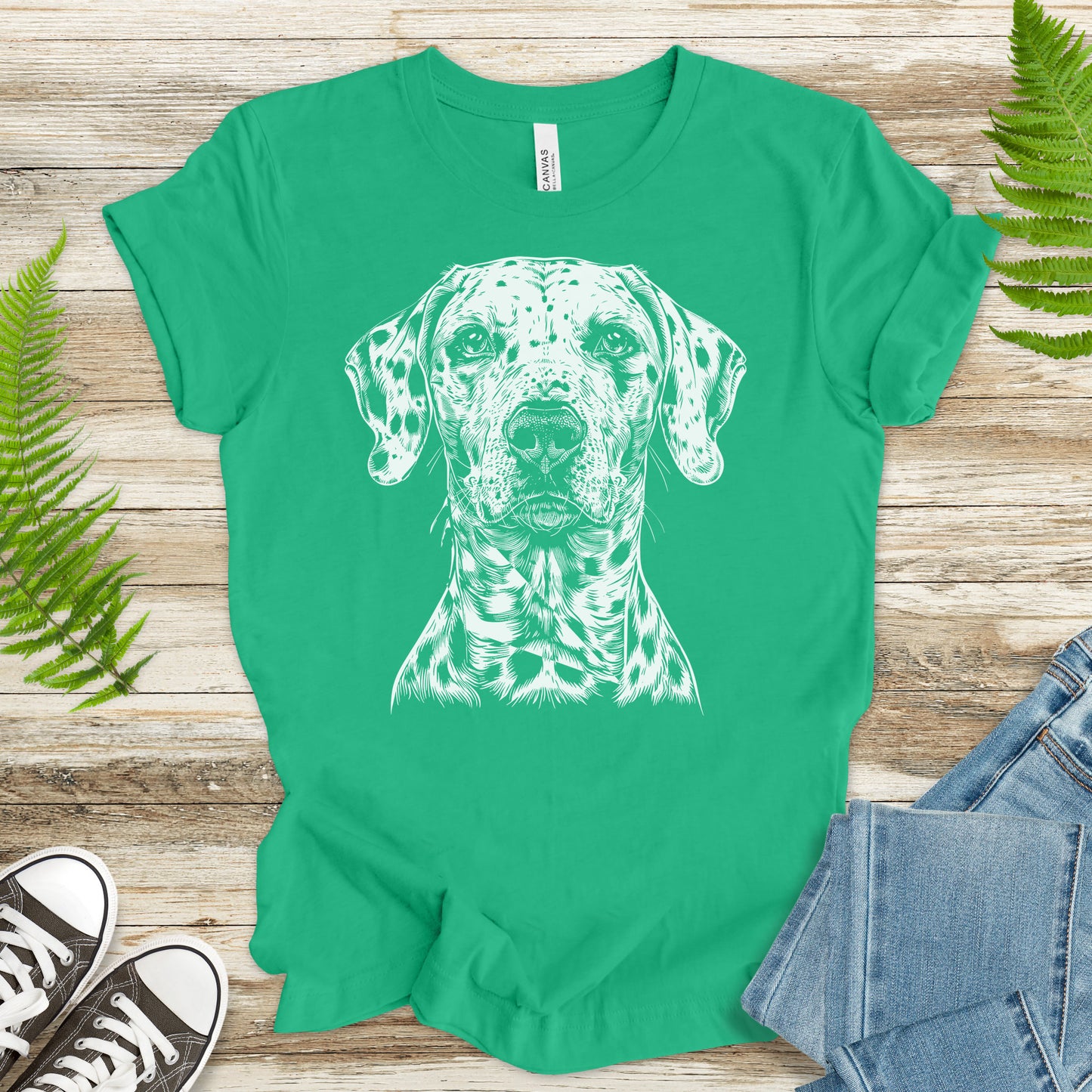 Dalmatian Dog Sketch T-Shirt – Vintage Spotted Pup Lover Tee