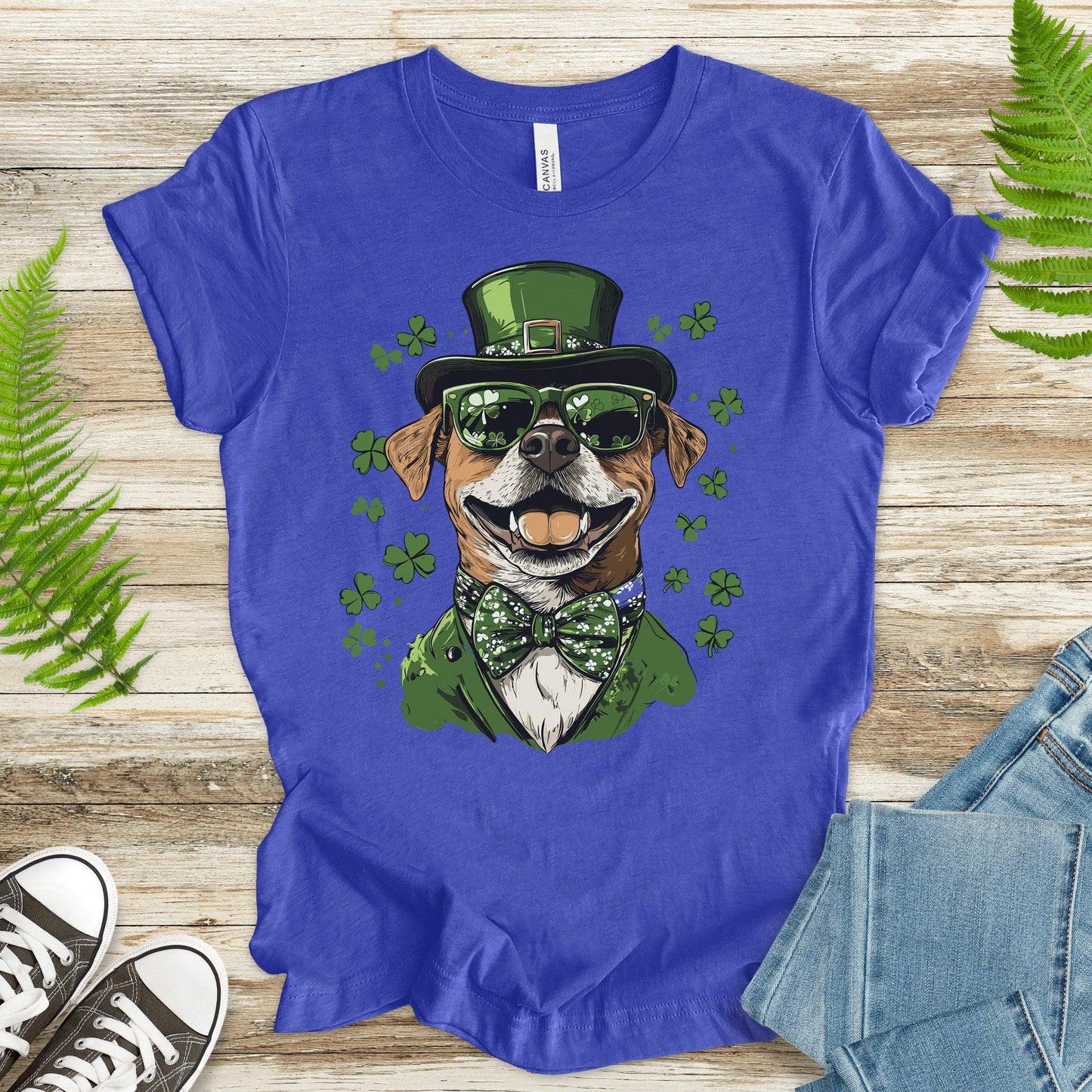 Paw-sitively Lucky: St. Paddy’s Amstaff T-Shirt - TShirtree