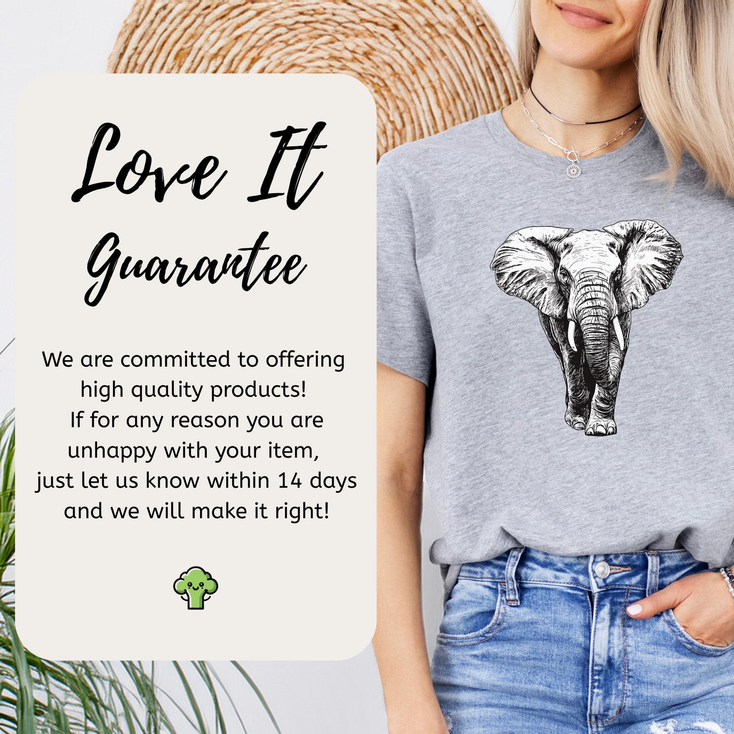 Majestic Elephant Walking T-Shirt – Realistic Design