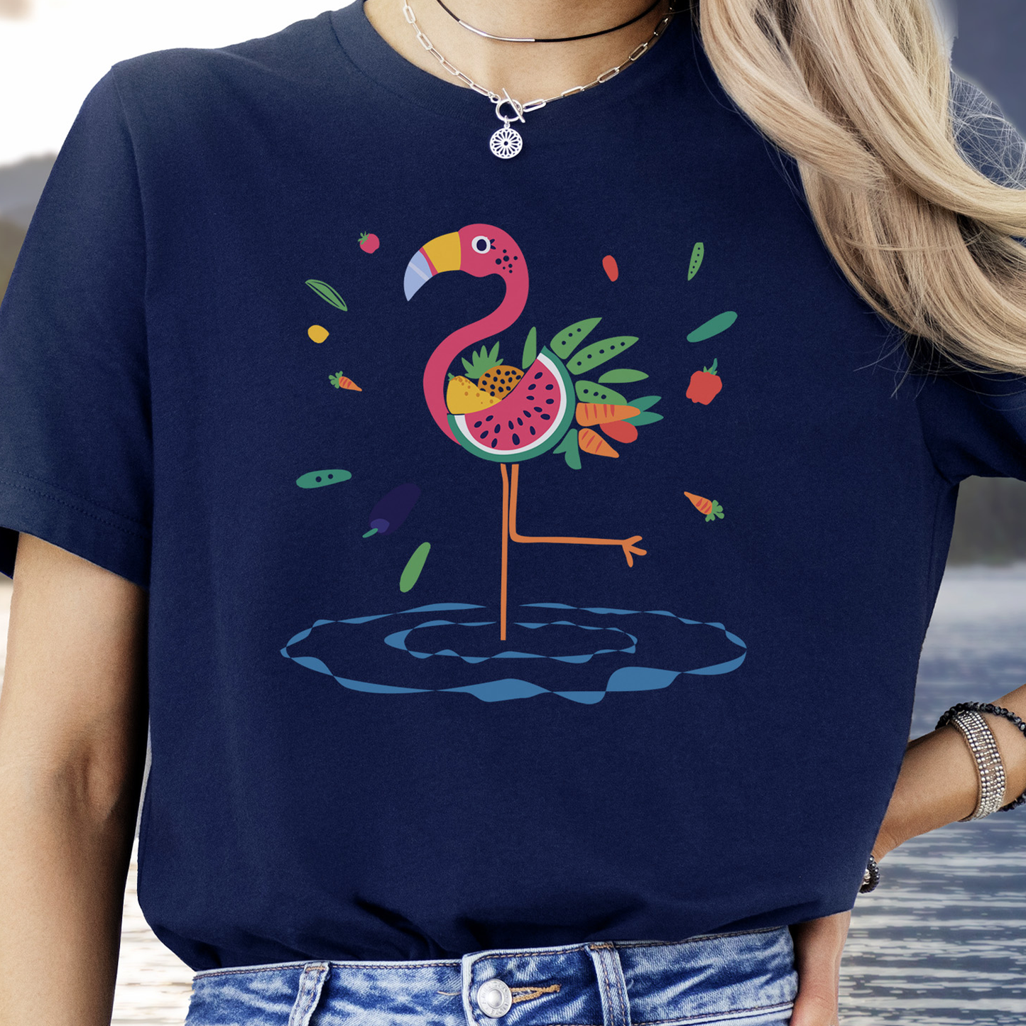Vibrant Flamingo Art T-Shirt