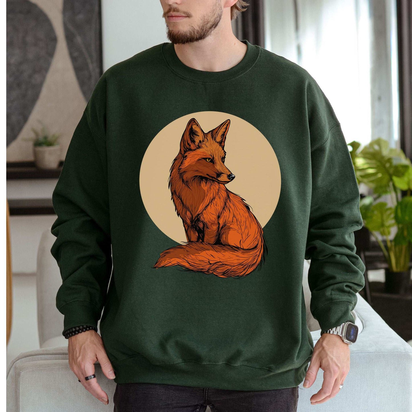 Red Fox Sweatshirt – Wild Elegance in Cozy Comfort