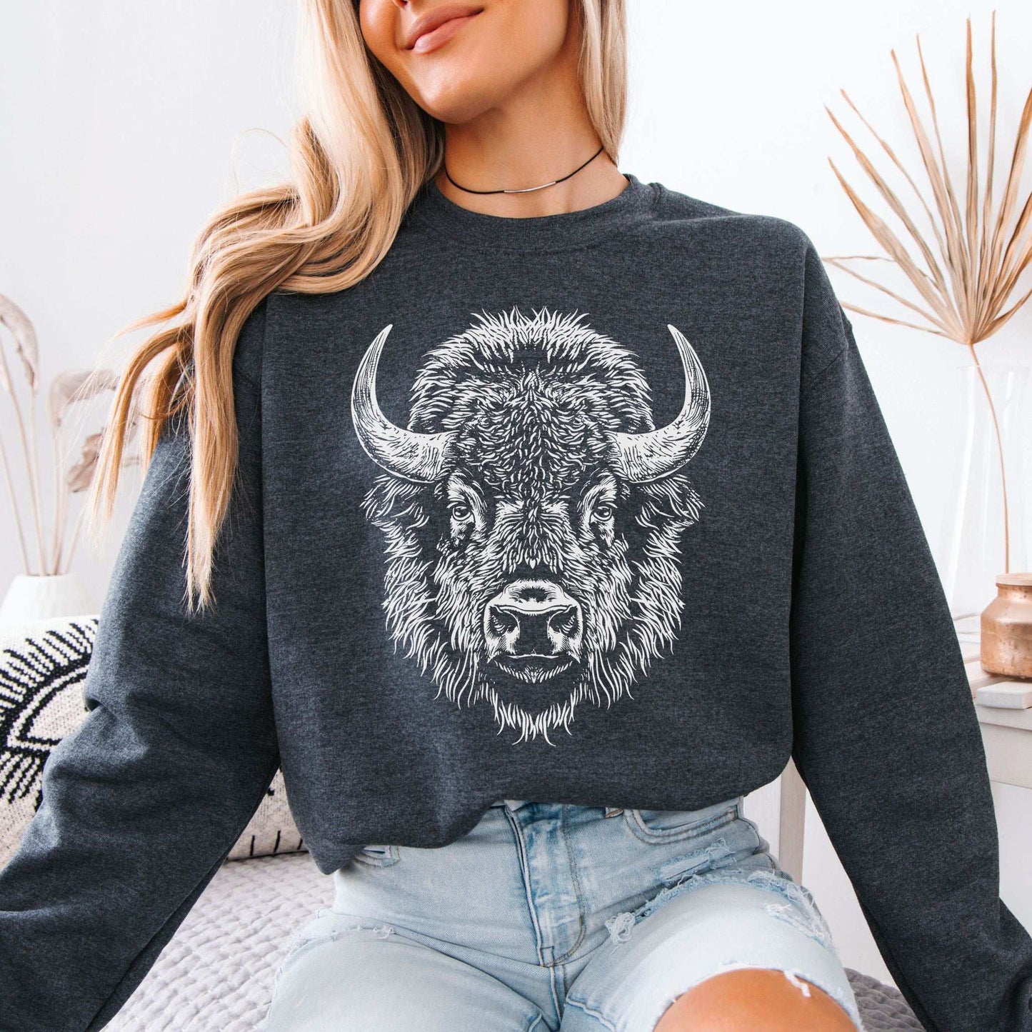 American Bison Sweatshirt – Majestic Wilderness Spirit Animal
