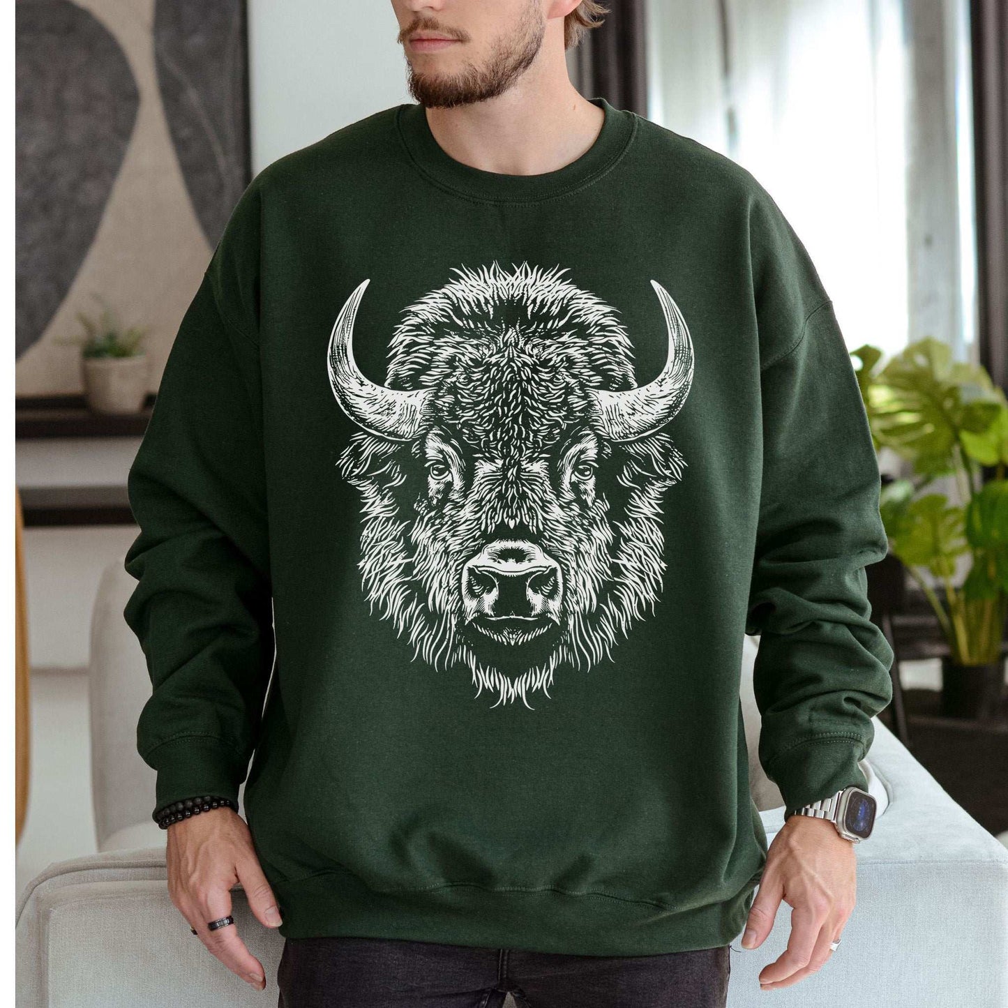 American Bison Sweatshirt – Majestic Wilderness Spirit Animal