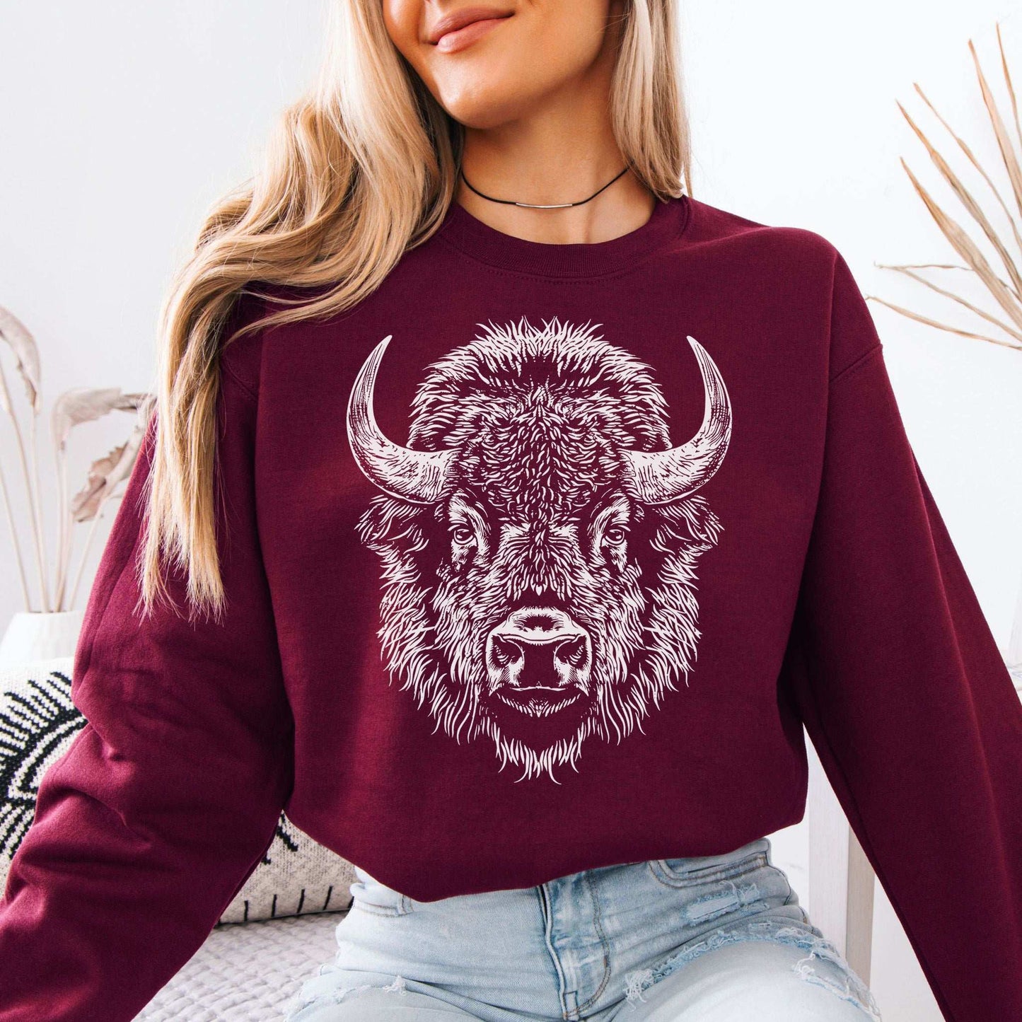 American Bison Sweatshirt – Majestic Wilderness Spirit Animal