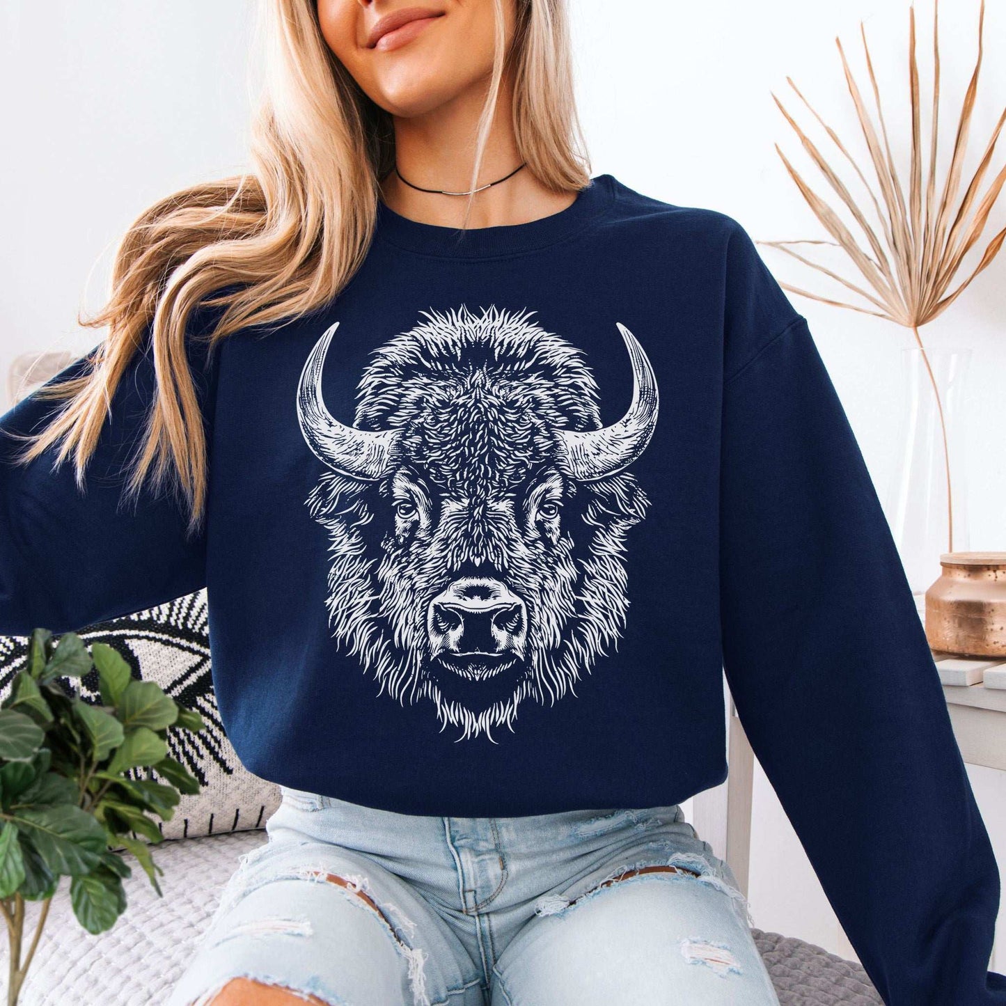 American Bison Sweatshirt – Majestic Wilderness Spirit Animal