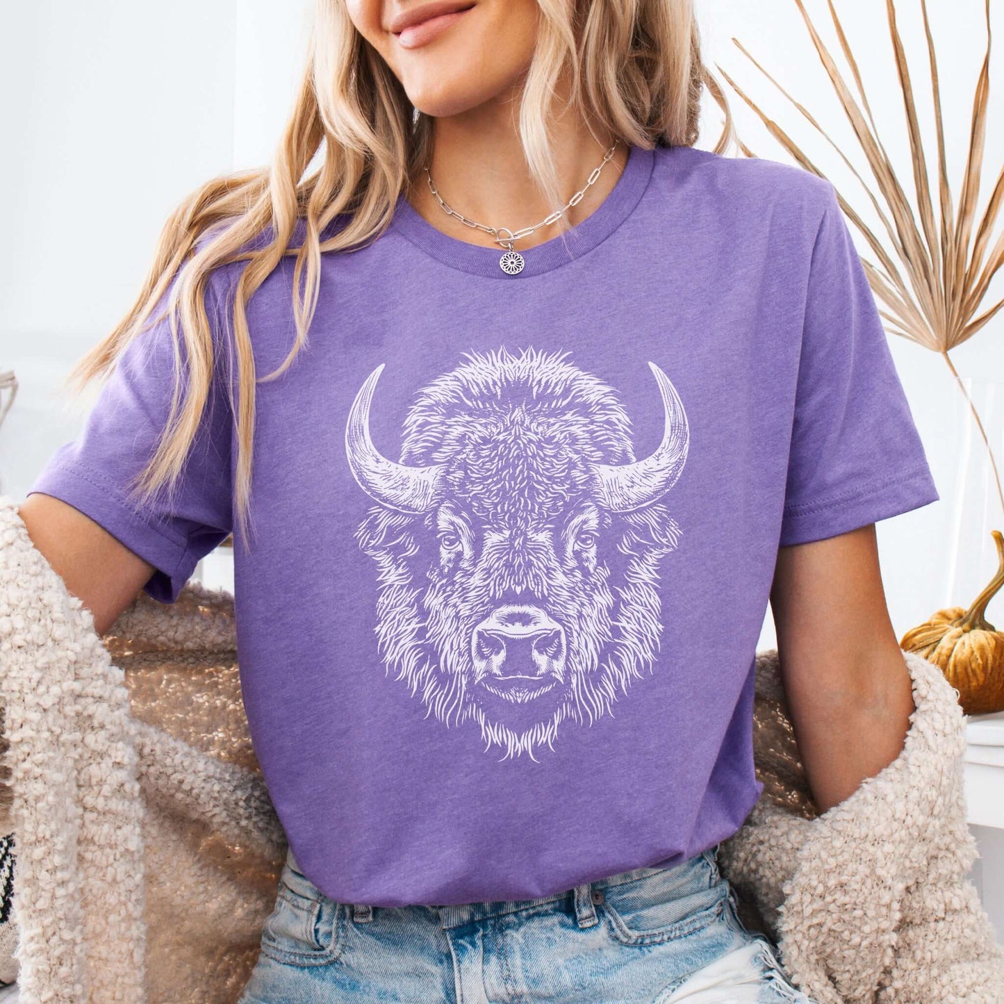American Bison Portrait T-Shirt – Wildlife Animal Tee