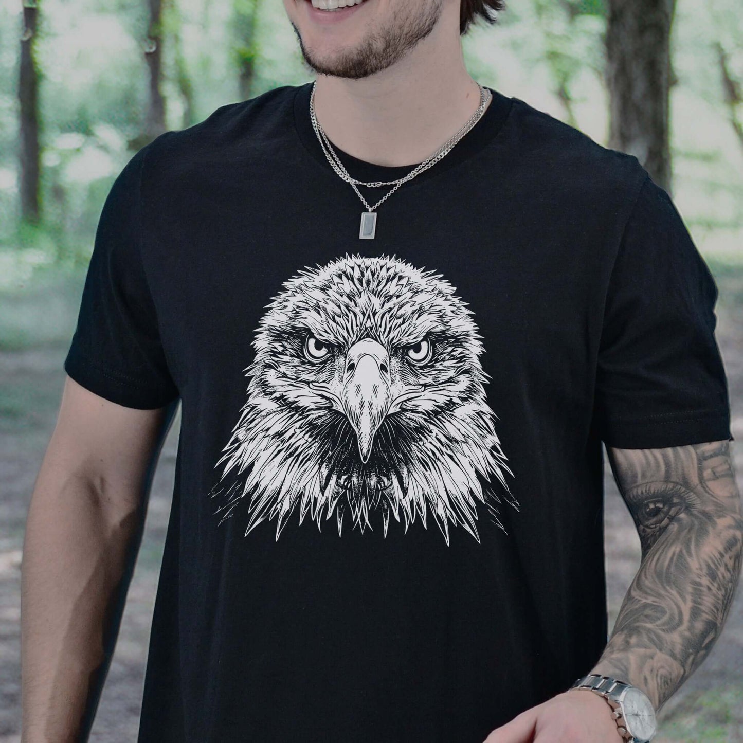 Eagle Face T-Shirt – Majestic Bird of Prey Tee
